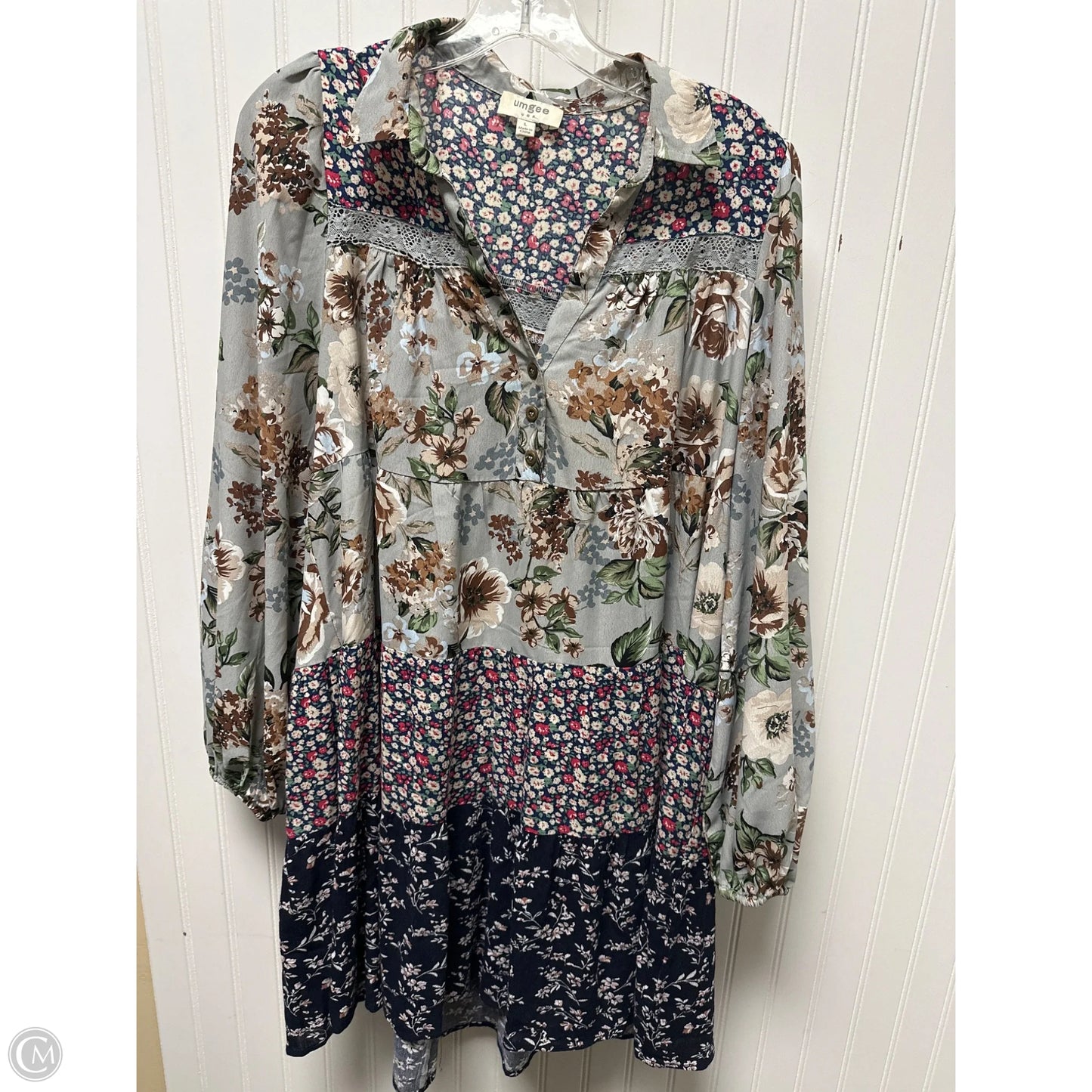 Dress Casual Short By Umgee In Floral Print, Size: L