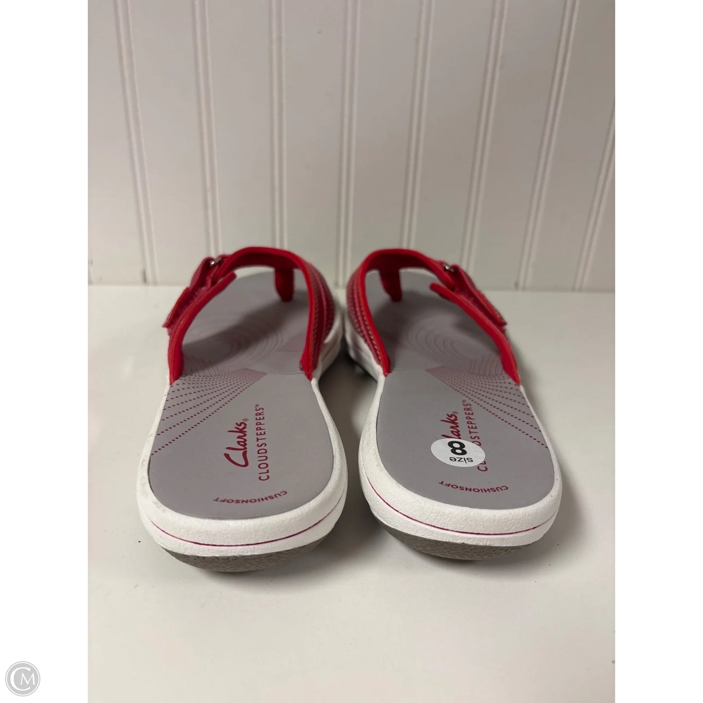 Sandals Flip Flops By Clarks In Red, Size: 8