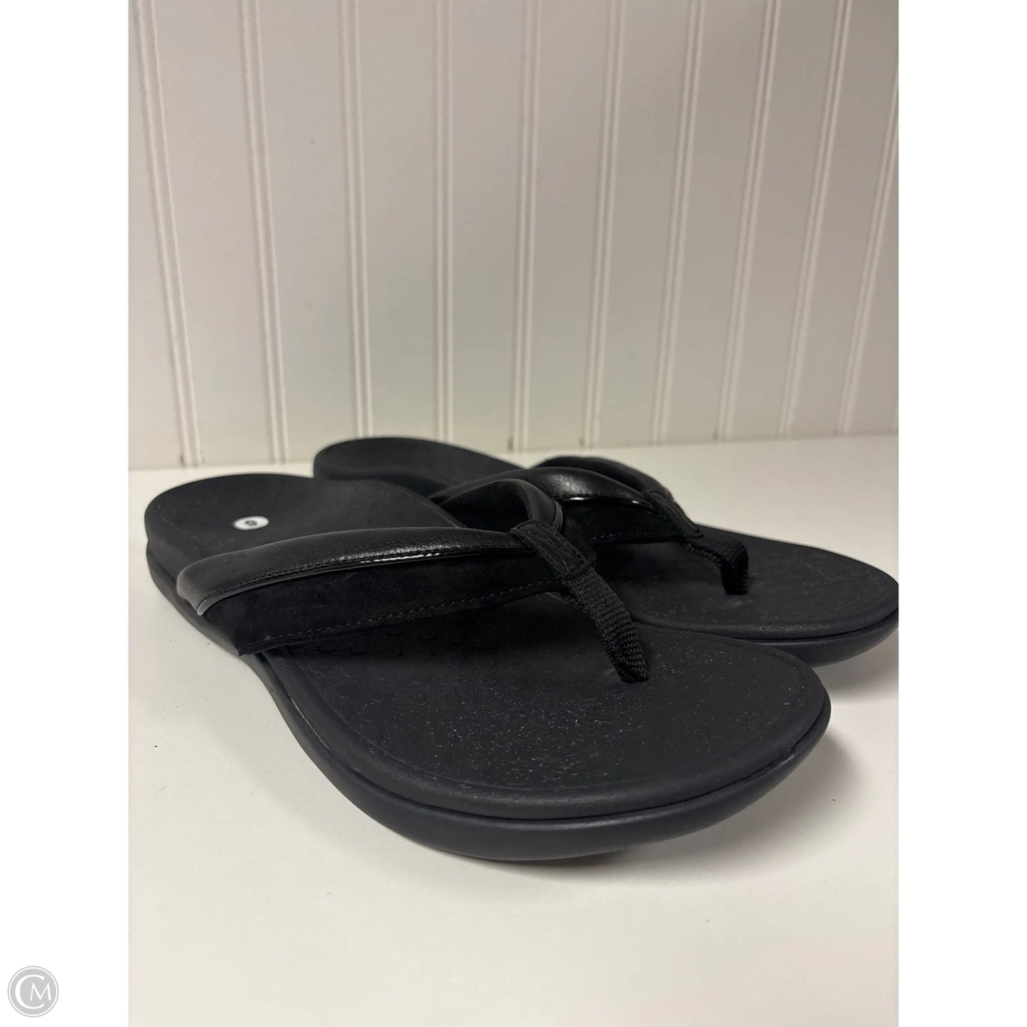 Sandals Flip Flops By Vionic In Black, Size: 9