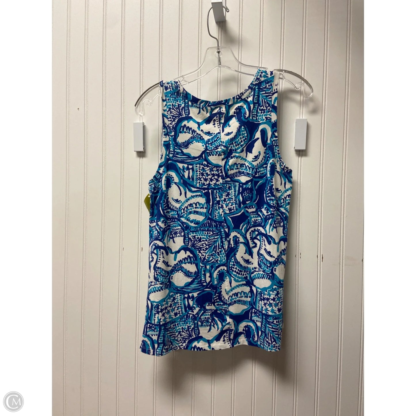 Top Sleeveless Designer By Lilly Pulitzer In Blue & White, Size: S