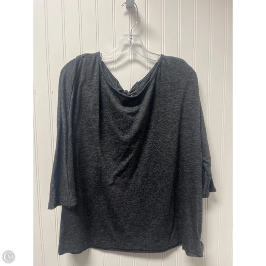 Top Long Sleeve Basic By Loft In Grey, Size: L