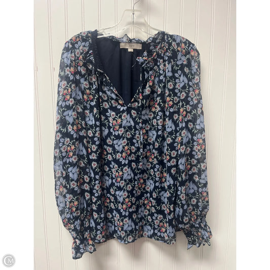 Top Long Sleeve By Loft In Blue, Size: Xl