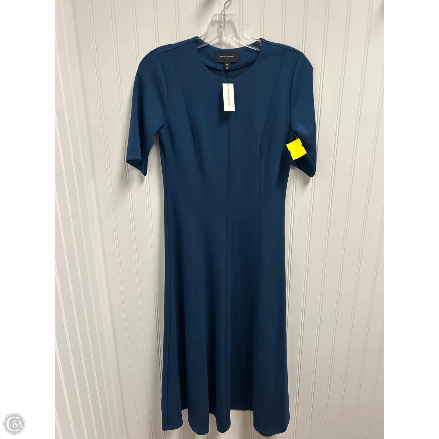 Dress Casual Midi By Banana Republic In Blue, Size: Xs