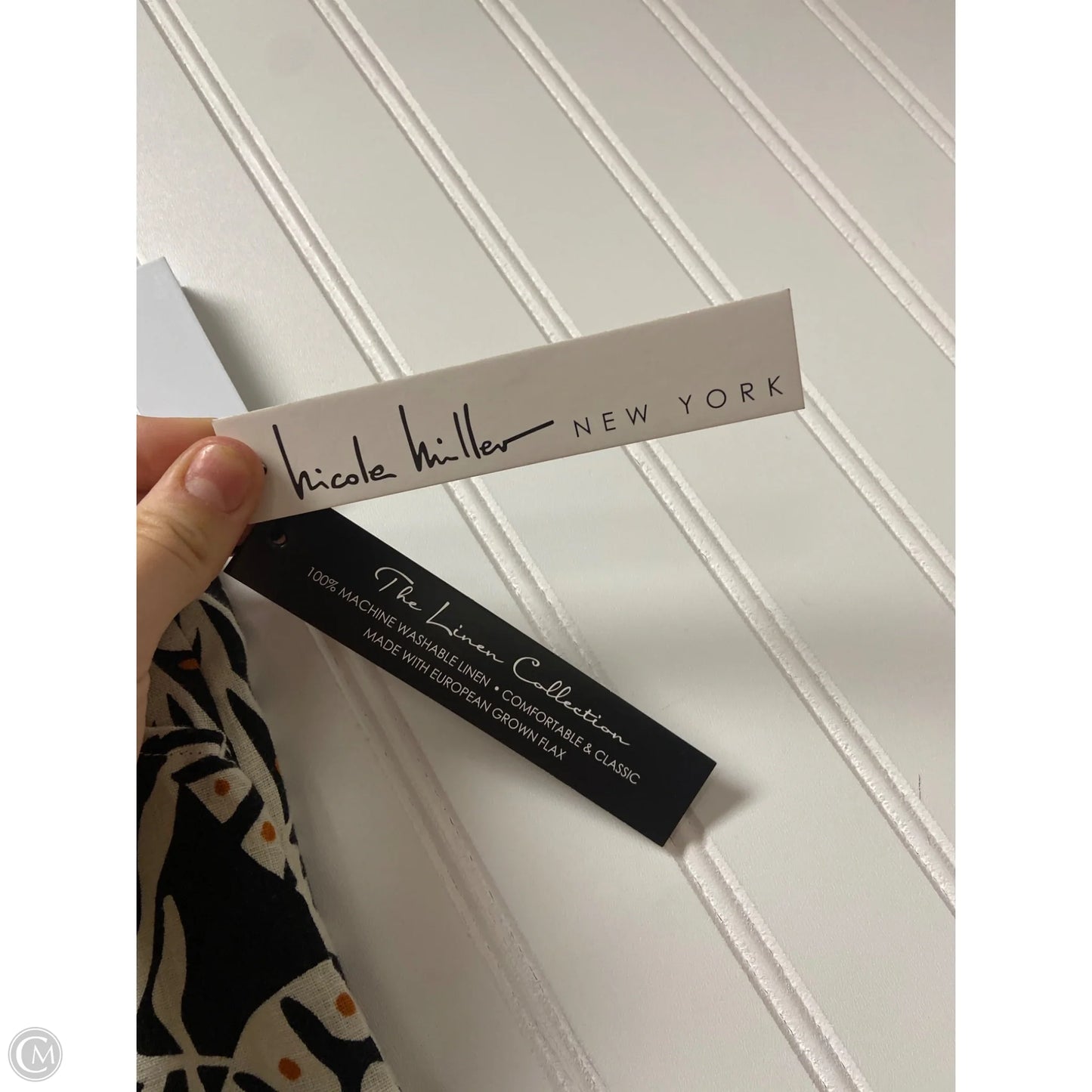 Pants Linen By Nicole By Nicole Miller In Black & Cream, Size: 8