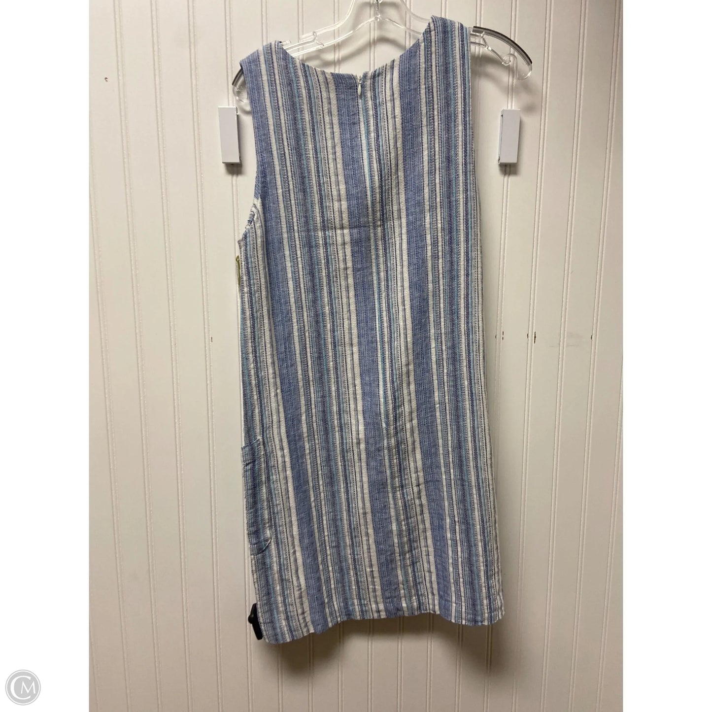 Dress Casual Short By Cremieux In Blue & White, Size: M