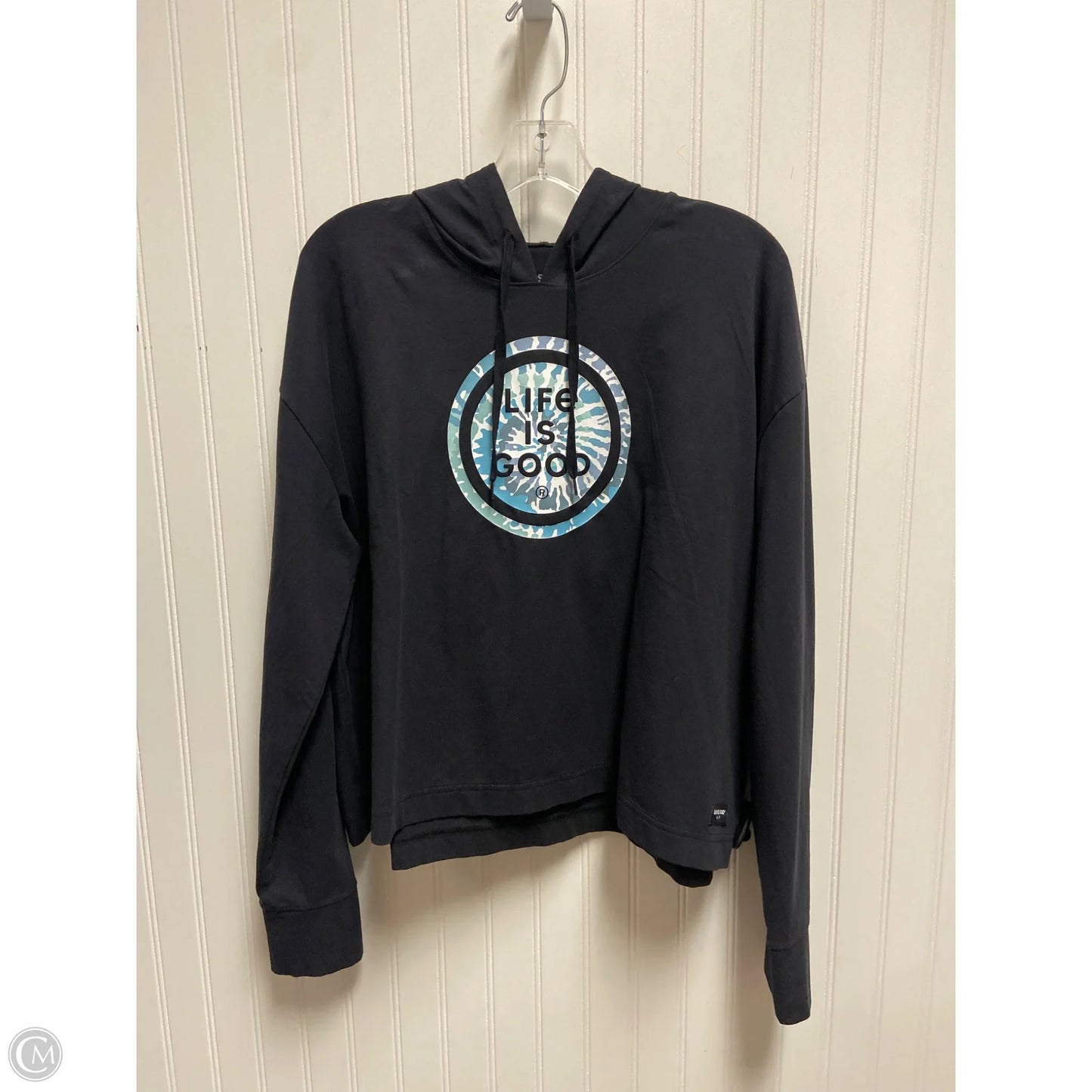 Top Long Sleeve By Life Is Good In Black, Size: Xl