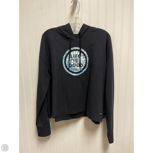 Top Long Sleeve By Life Is Good In Black, Size: Xl