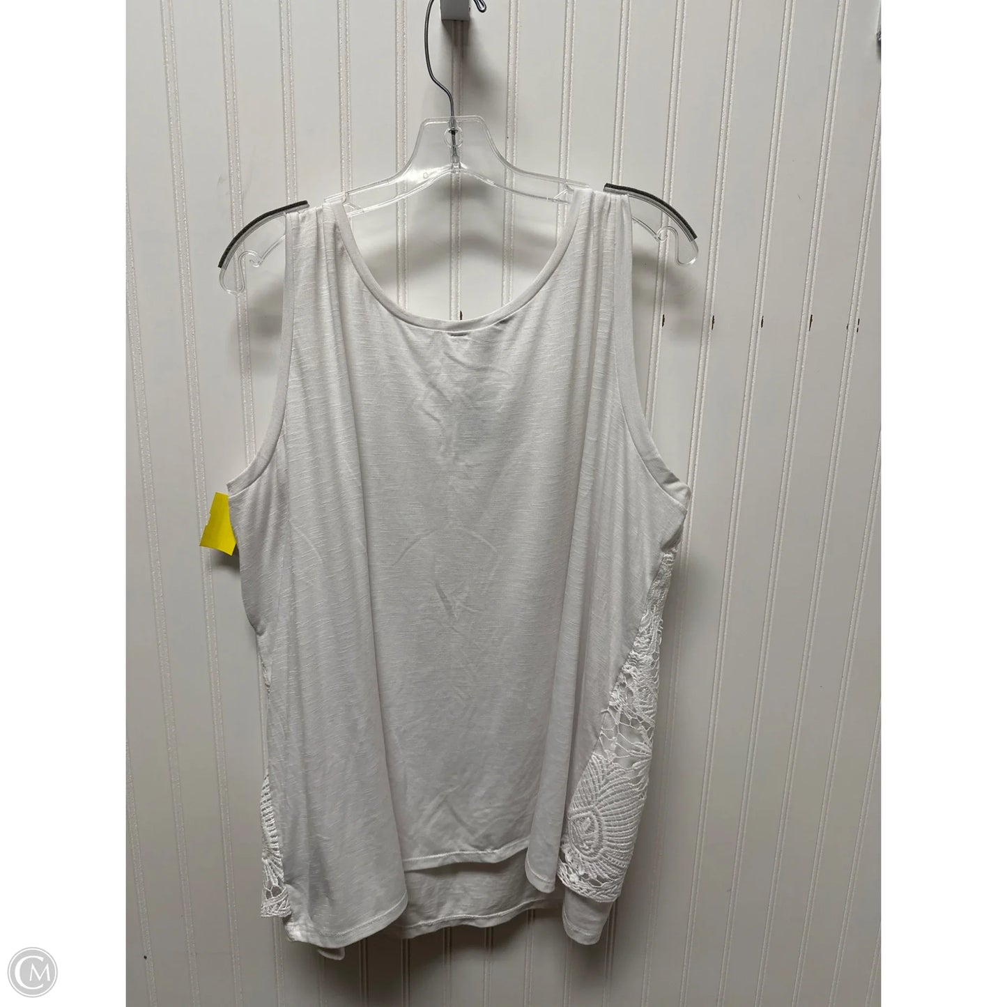 Top Sleeveless By Lane Bryant In White, Size: 3x