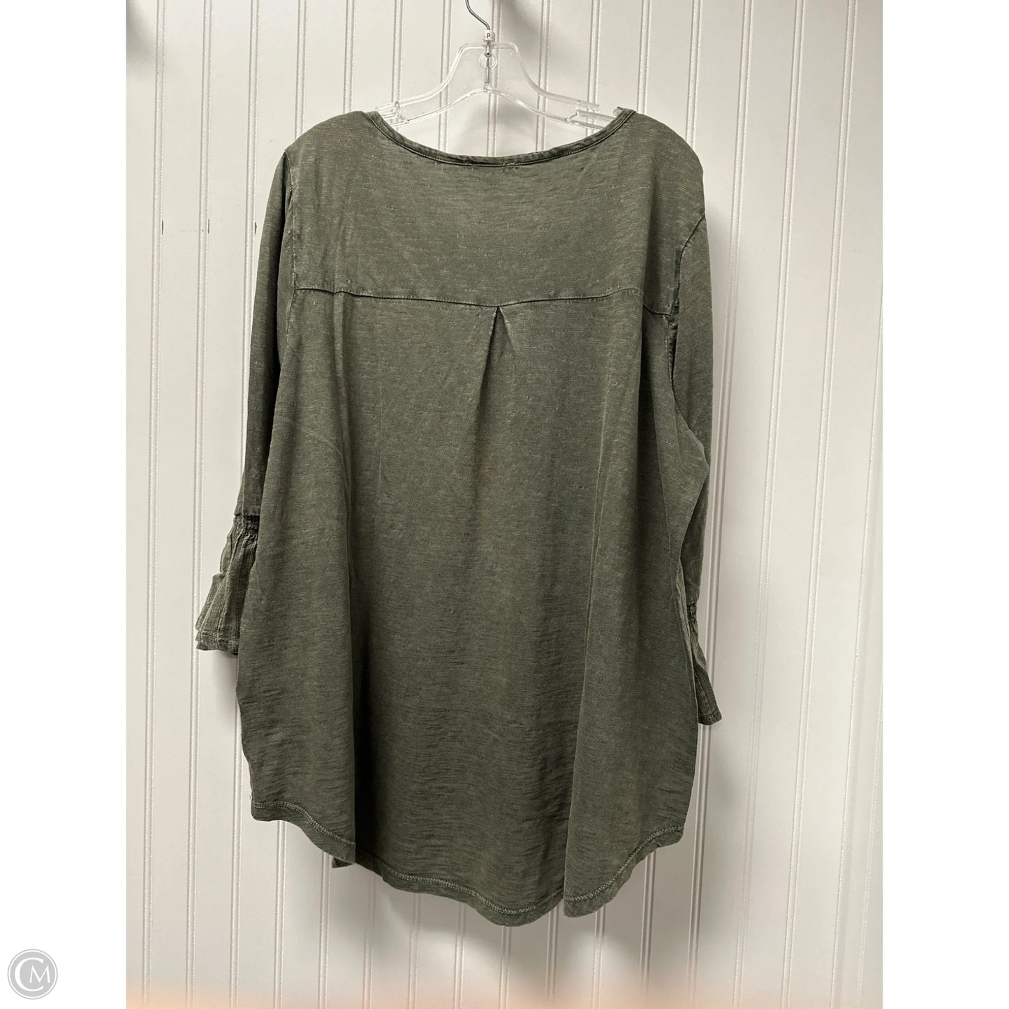 Top Long Sleeve By Style And Company In Green, Size: 2x