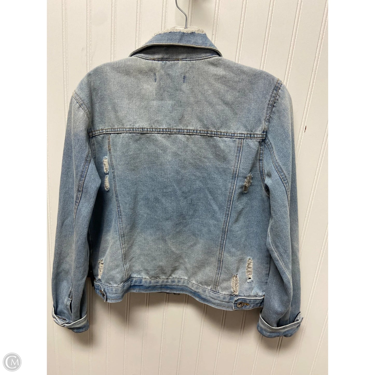 Jacket Denim By Ci Sono In Blue Denim, Size: L