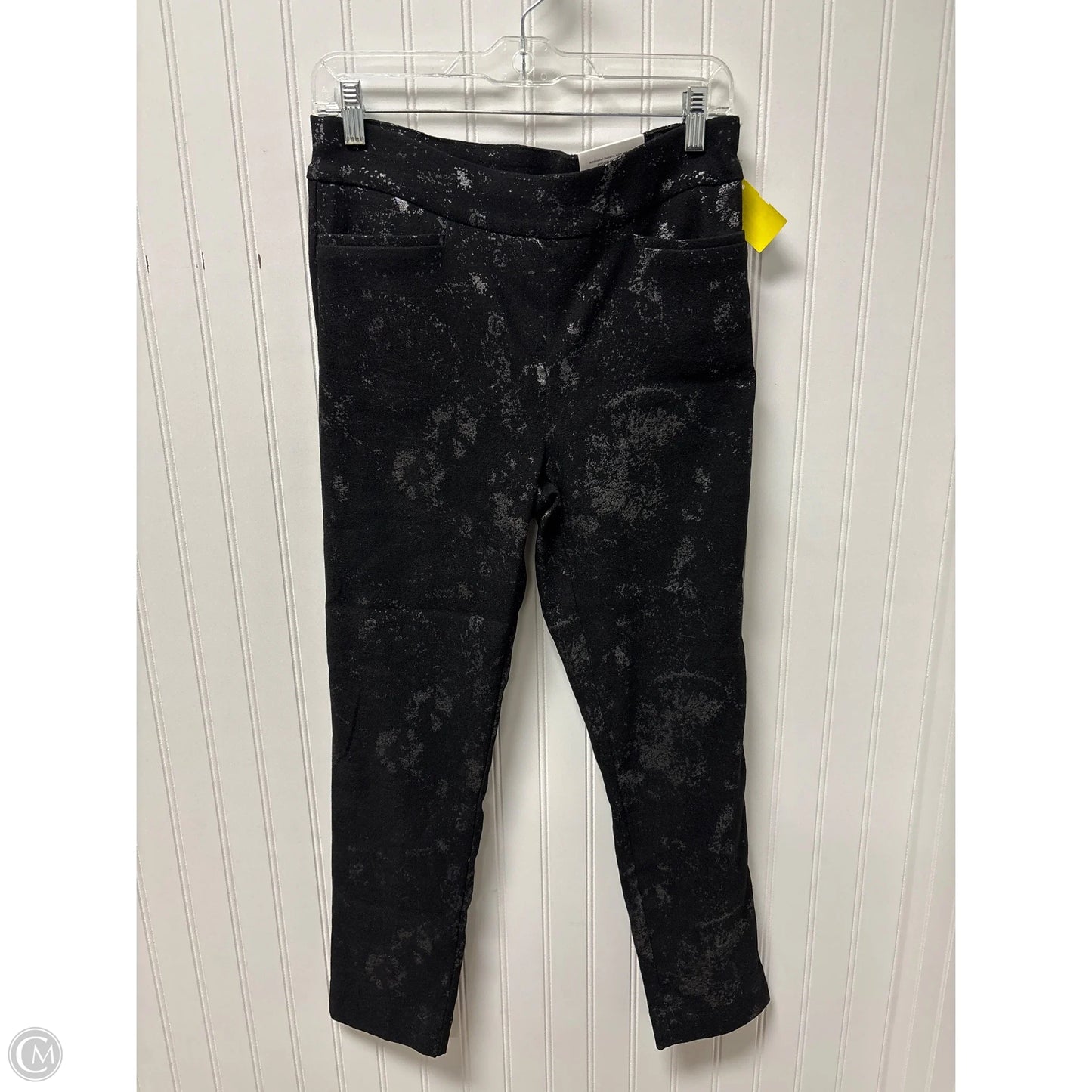 Pants Dress By Chicos In Black & Silver, Size: 6