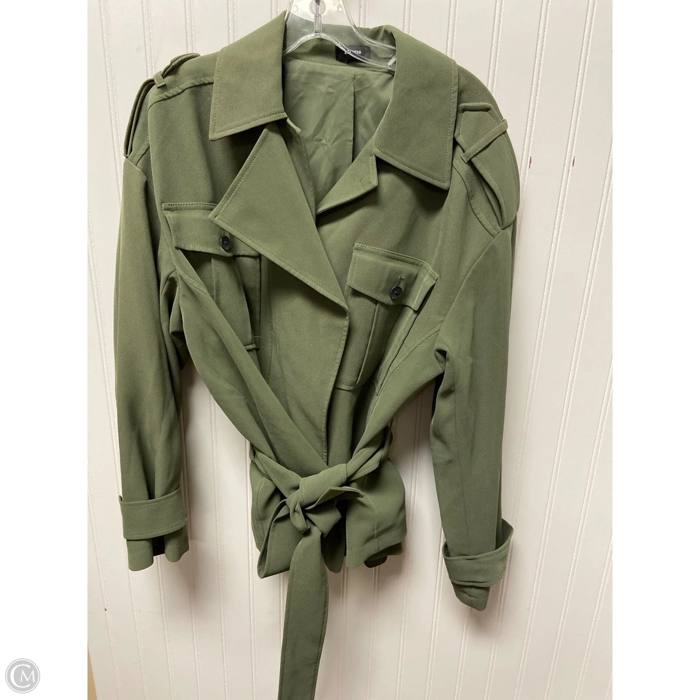 Jacket Utility By Express In Green, Size: L