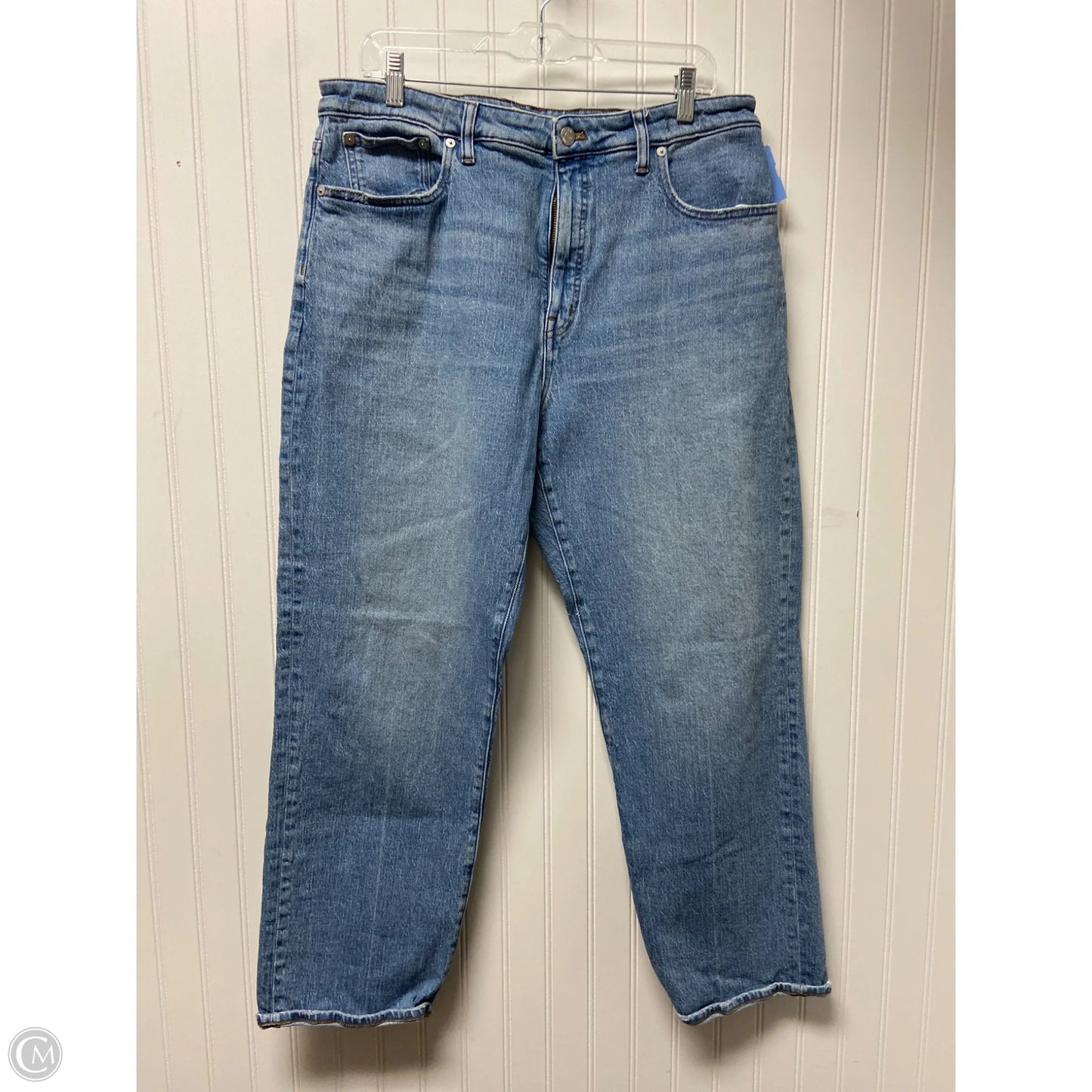 Jeans Straight By Madewell In Blue Denim, Size: 14