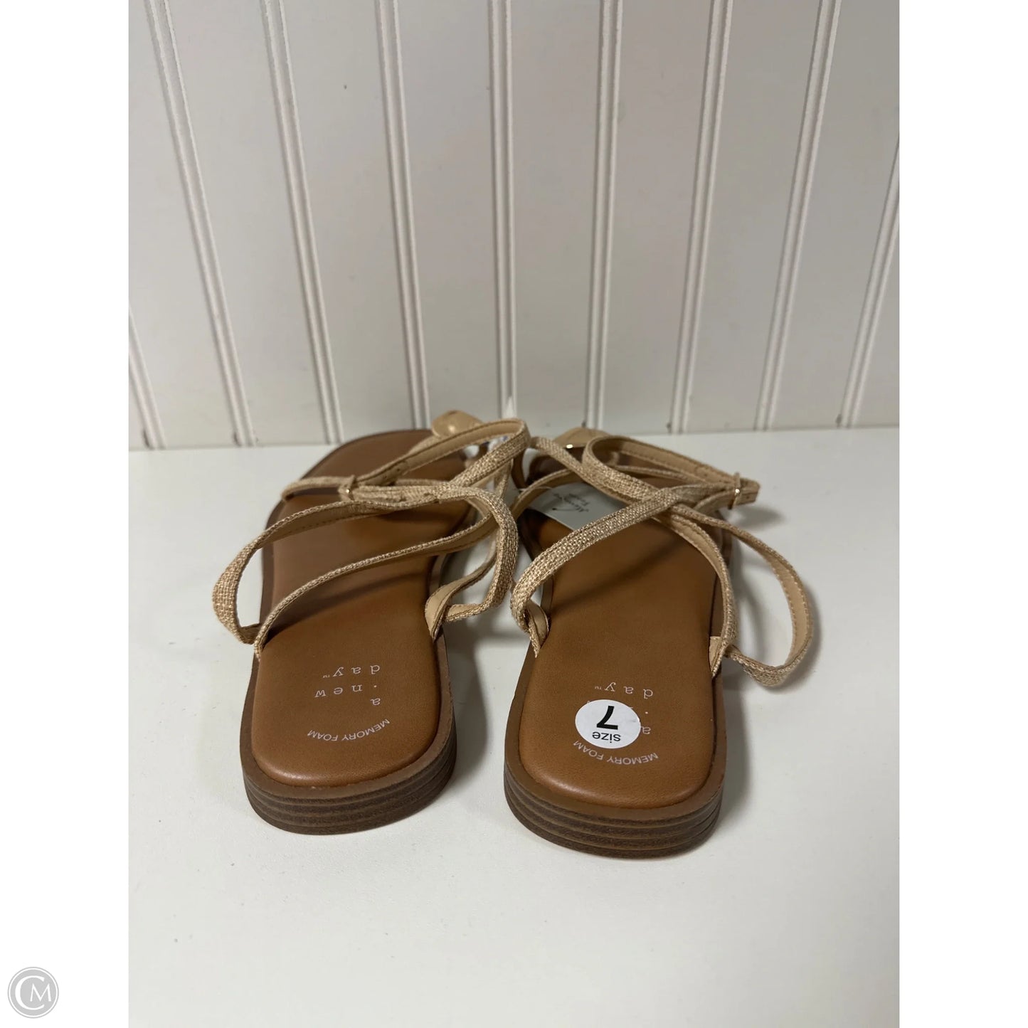 Sandals Flats By A New Day In Beige, Size: 7