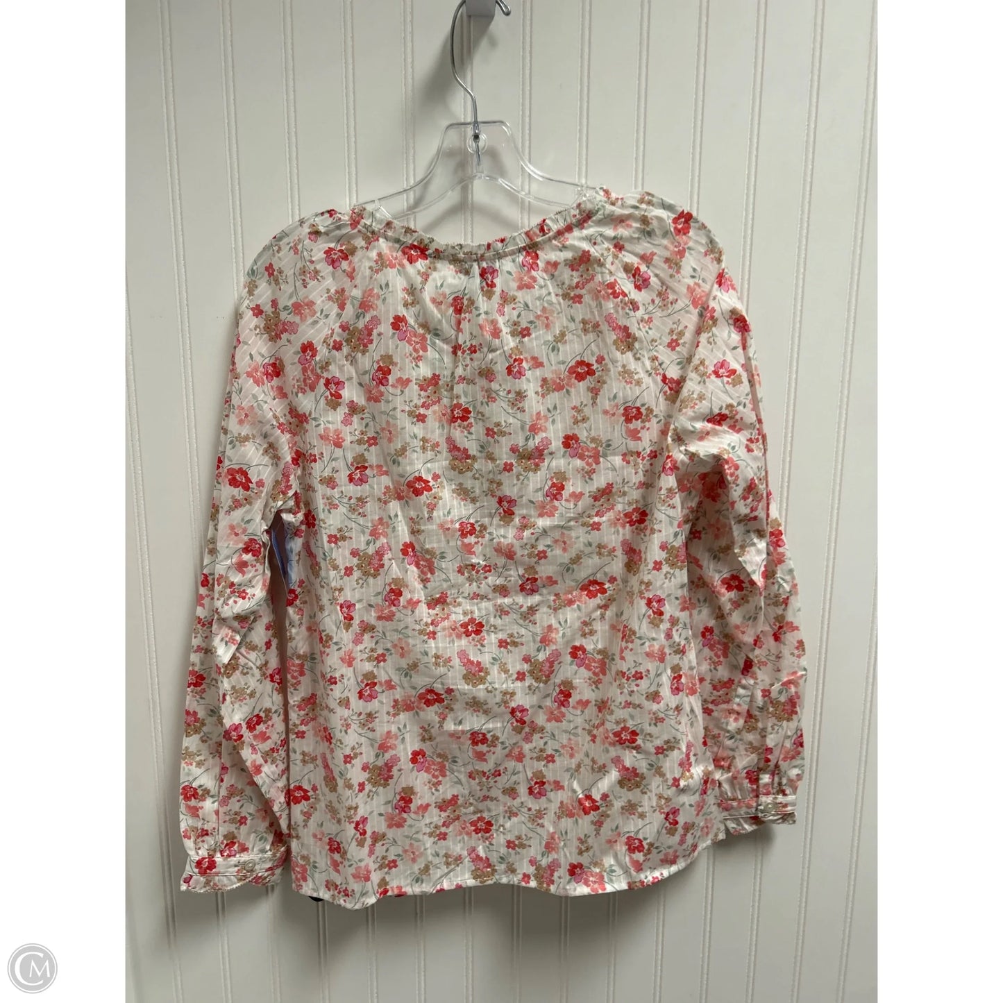 Top Long Sleeve By Talbots In Floral Print, Size: S