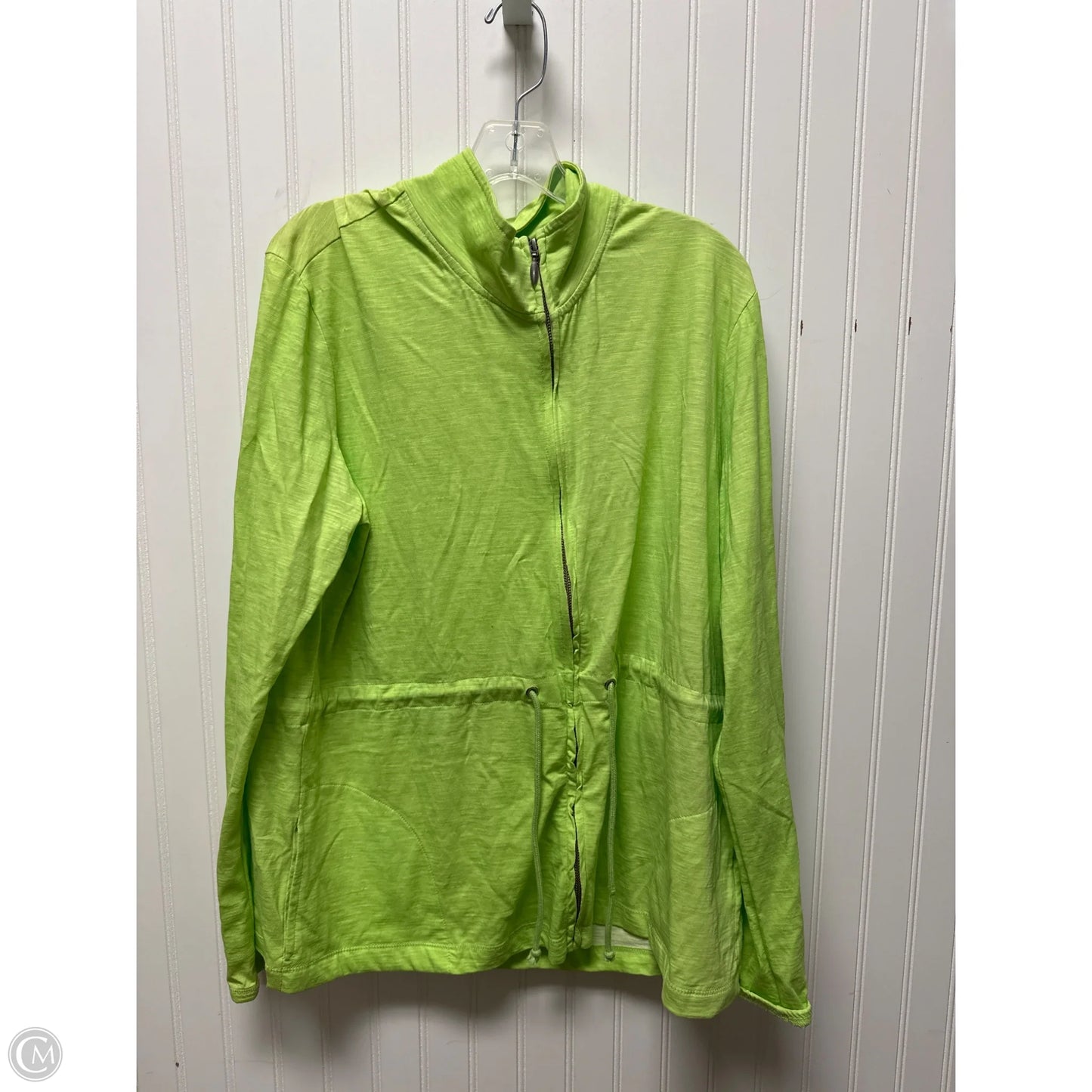 Jacket Shirt By Clothes Mentor In Green, Size: Xl