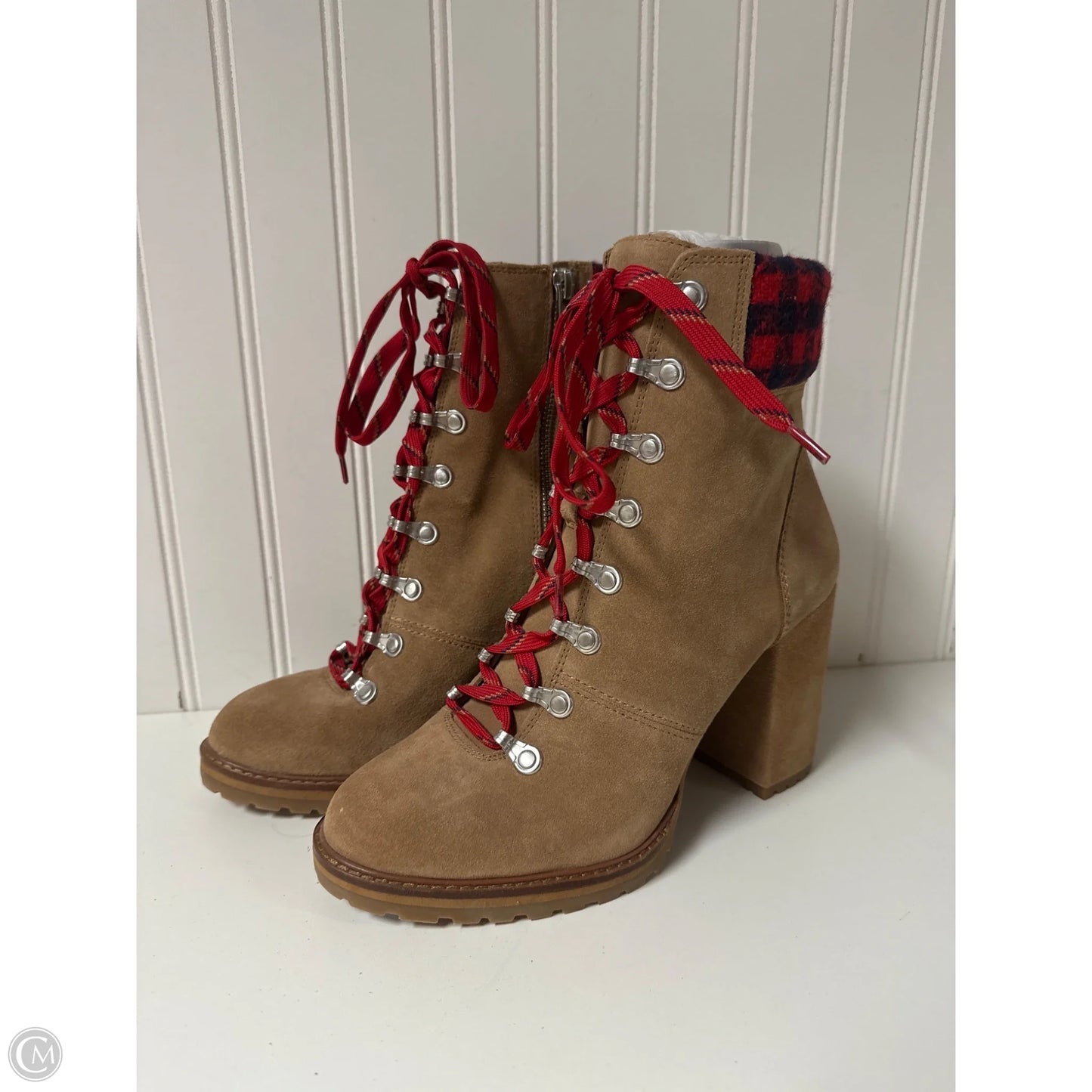 Boots Ankle Heels By Gianni Bini In Tan, Size: 9