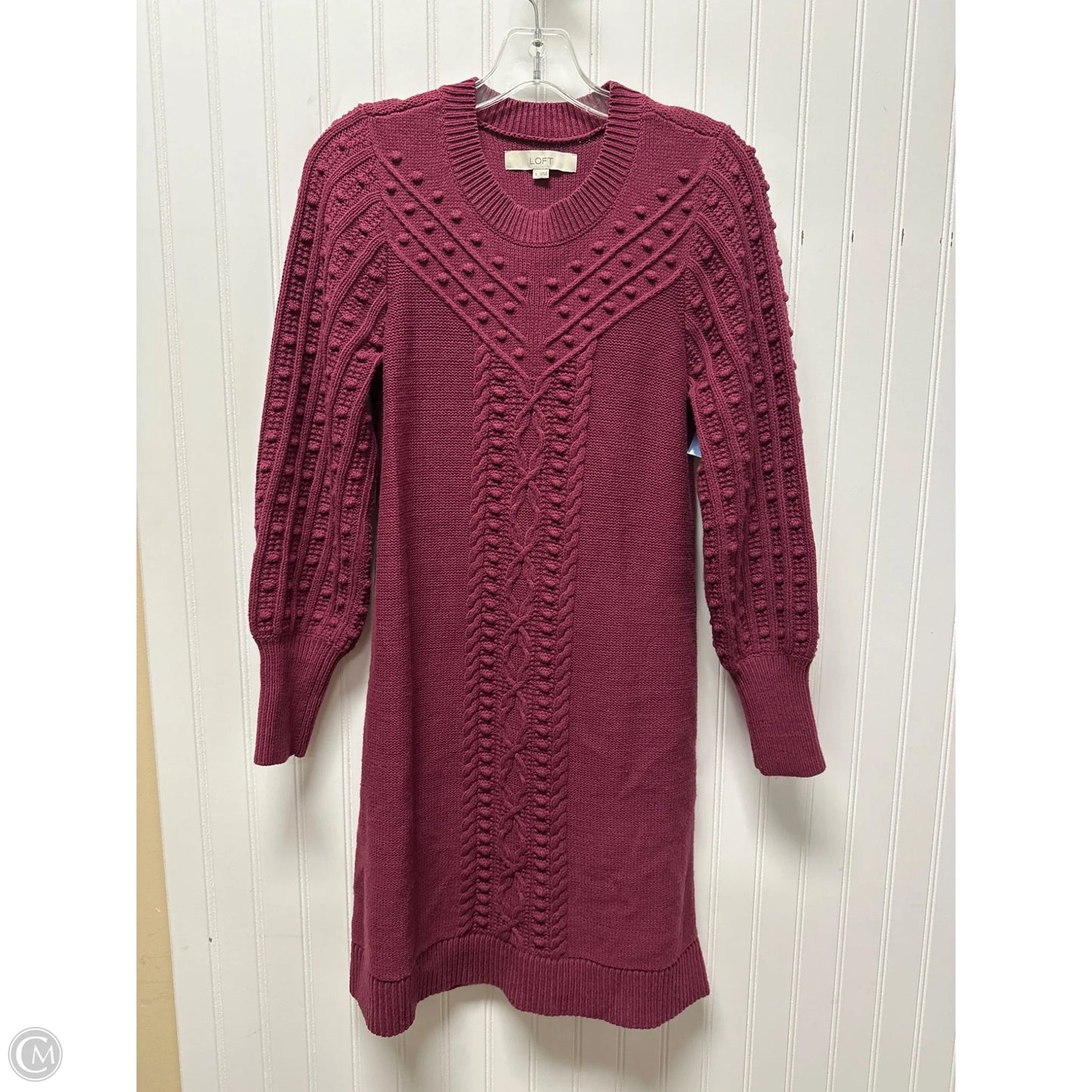 Dress Sweater By Loft In Purple, Size: S