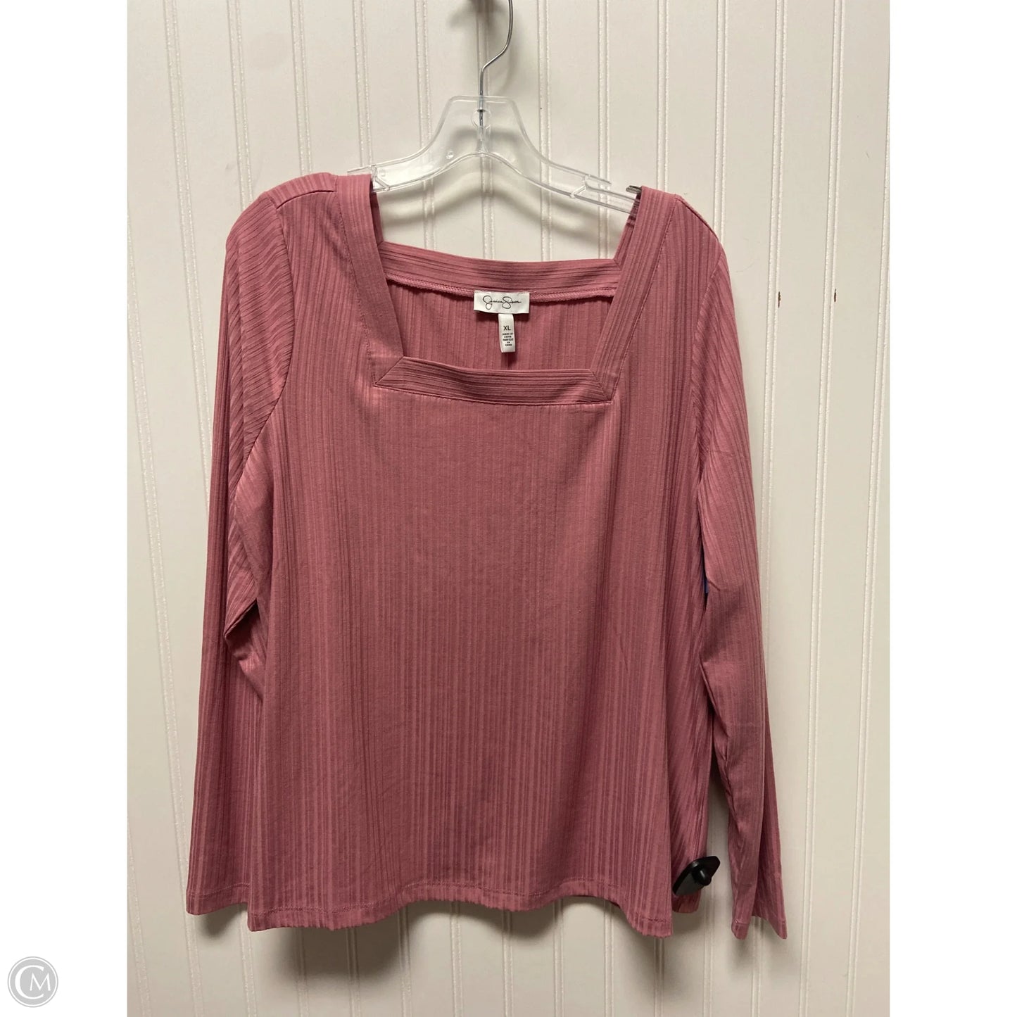 Top Long Sleeve Basic By Jessica Simpson In Pink, Size: Xl