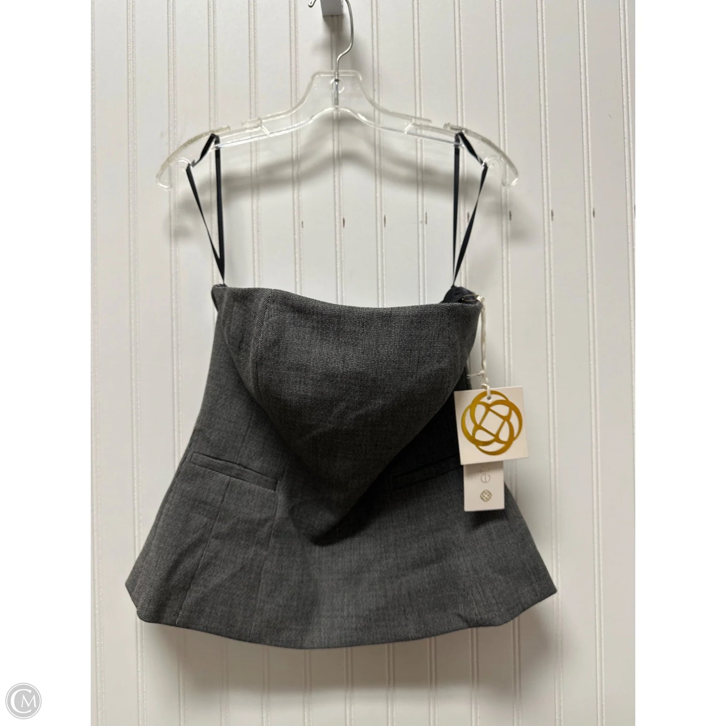 Top Sleeveless By Etcetra In Grey, Size: M