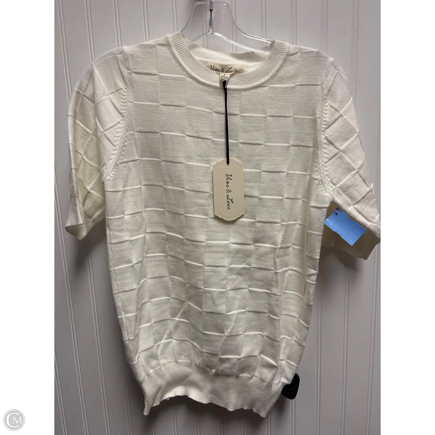 Sweater Short Sleeve By Clothes Mentor In Cream, Size: S