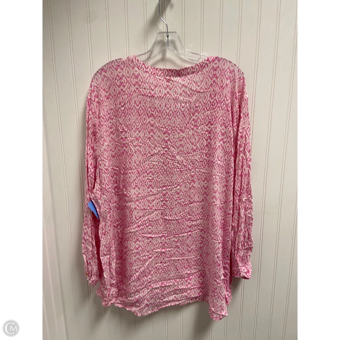 Top Long Sleeve Basic By Grand And Greene In Pink, Size: 3x