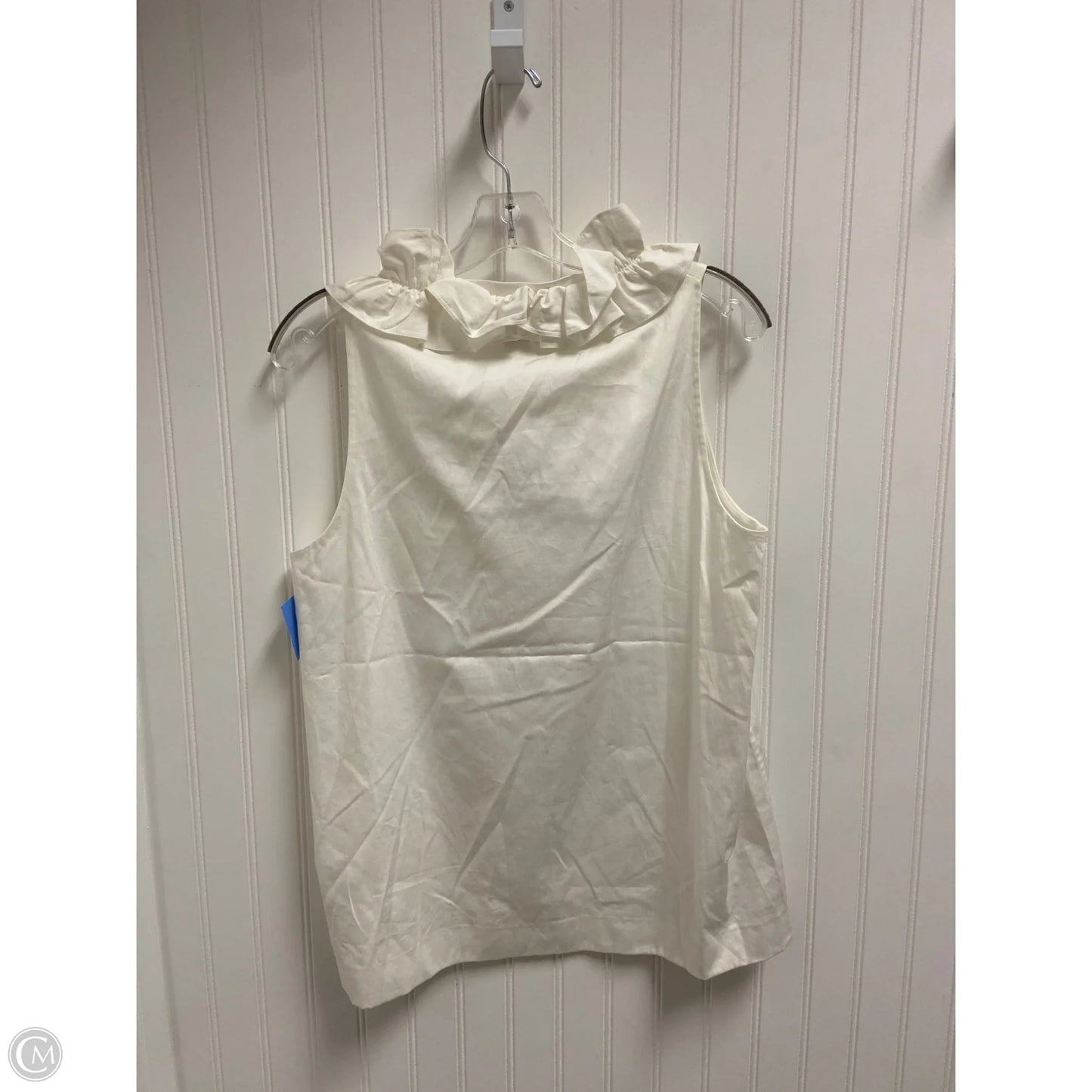 Top Sleeveless Designer By Kate Spade In White, Size: Xl