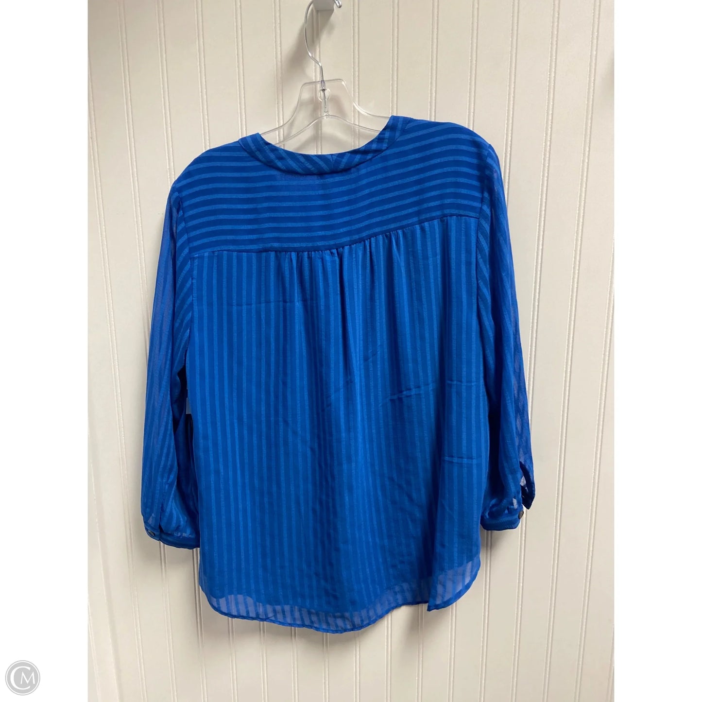 Top Long Sleeve By Vince Camuto In Blue, Size: L