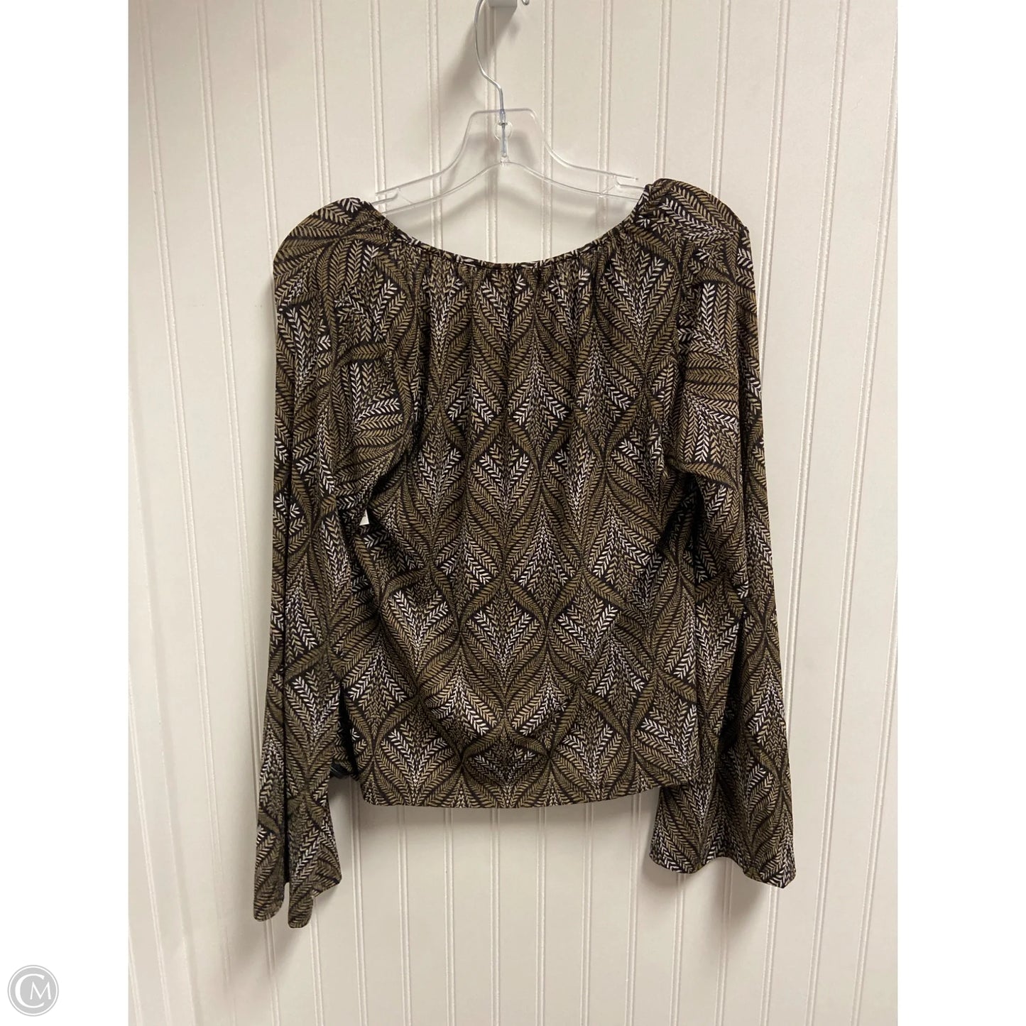 Top Long Sleeve By Michael By Michael Kors In Black & Brown, Size: M