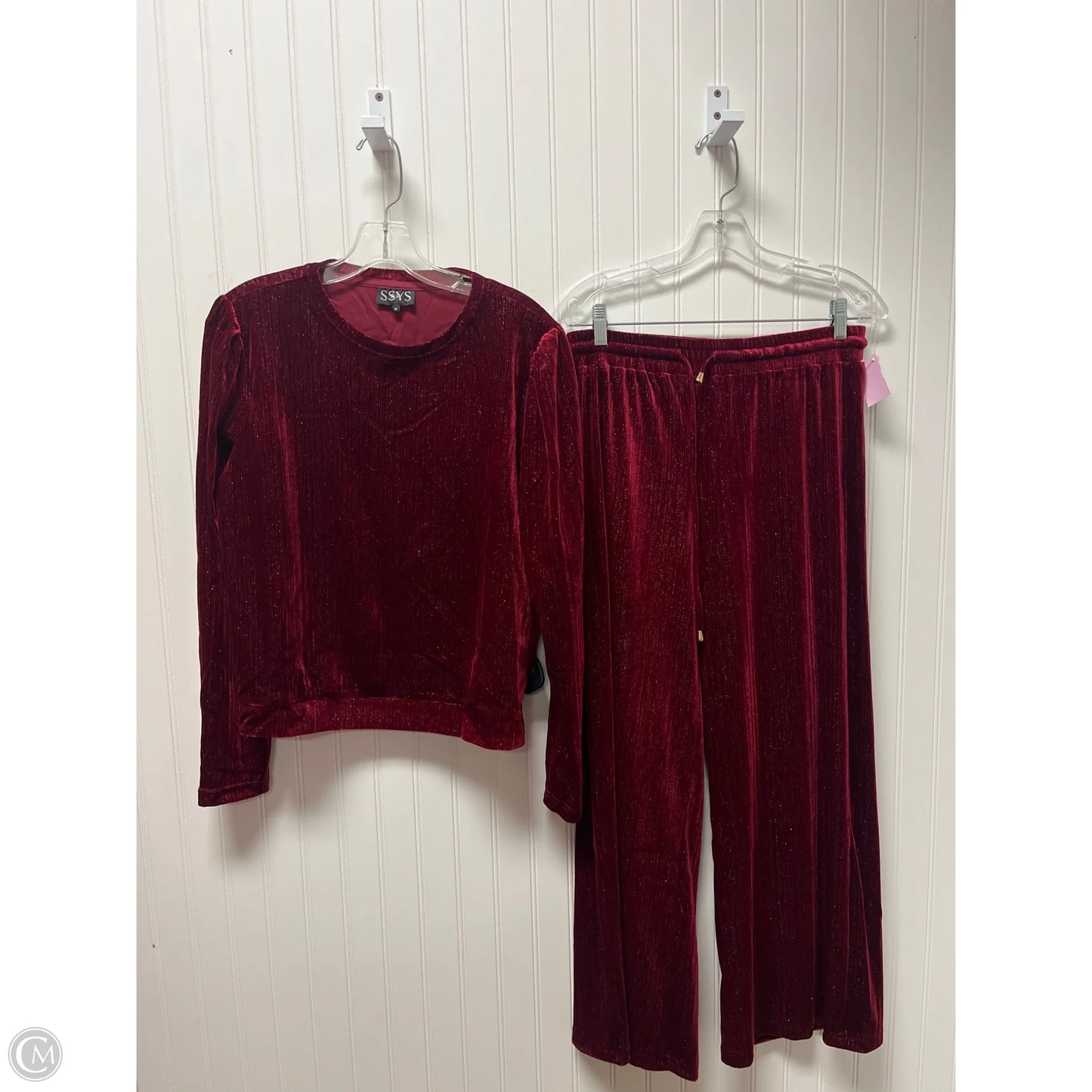 Pants Set 2pc By Clothes Mentor In Red, Size: M