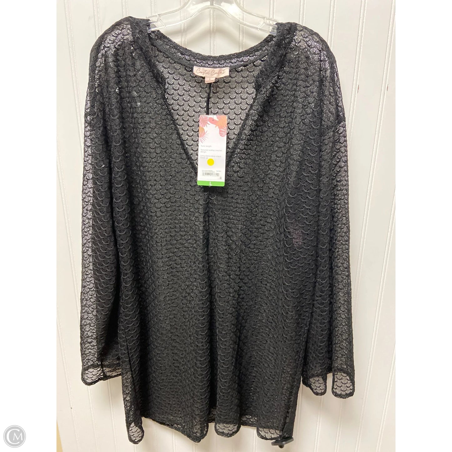 Swimwear Cover-up By Clothes Mentor In Black, Size: L