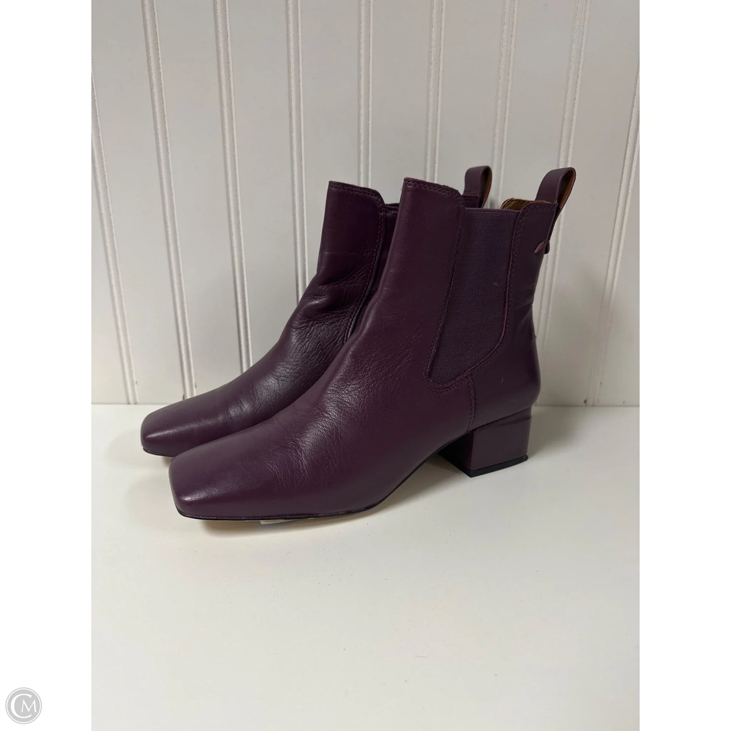 Boots Ankle Heels By Franco Sarto In Purple, Size: 6.5