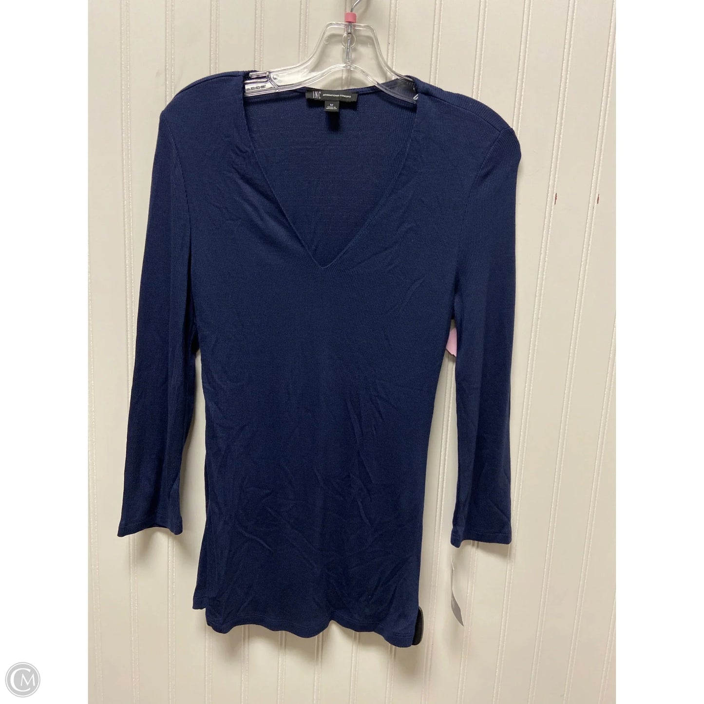 Top Long Sleeve Basic By Inc In Blue, Size: M
