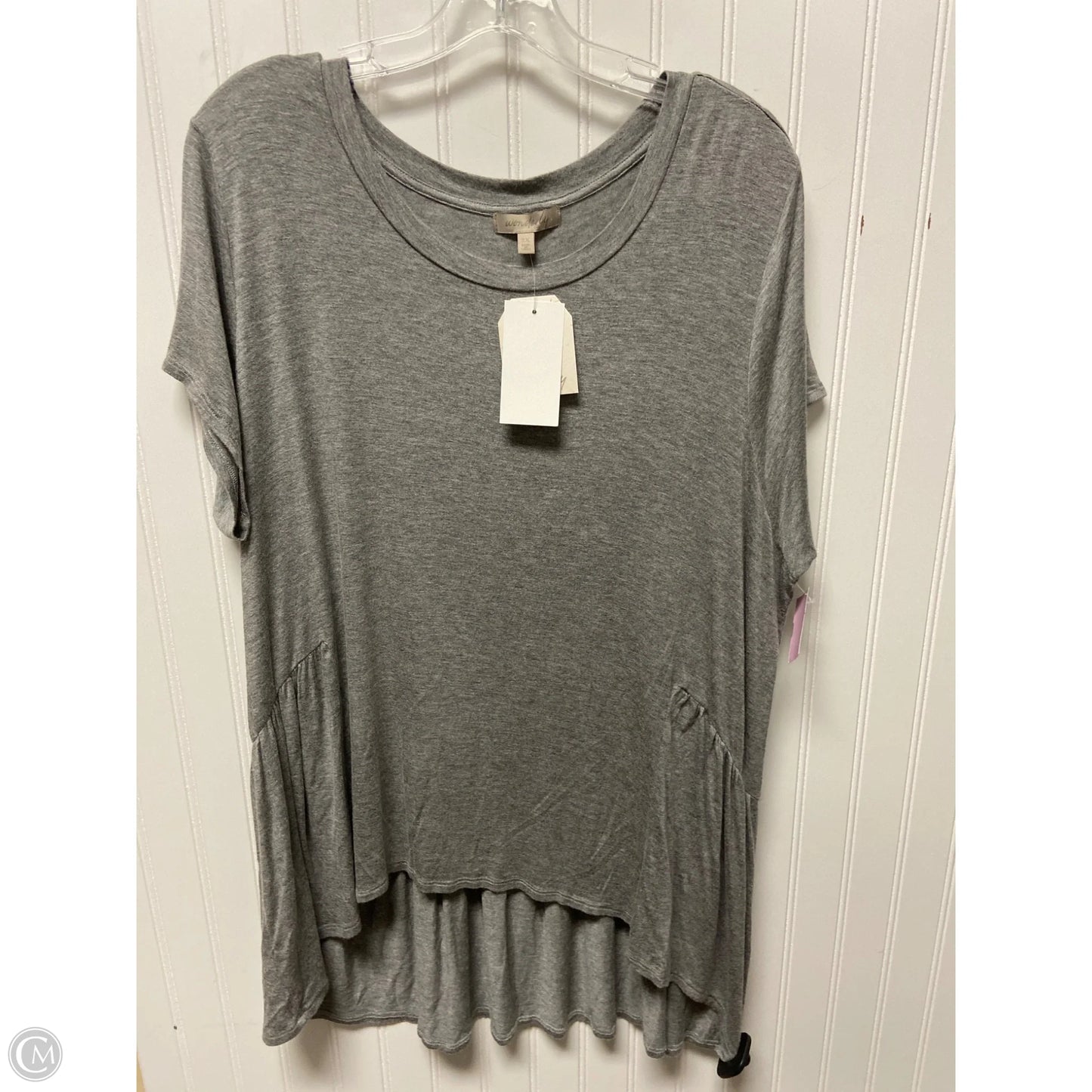 Top Short Sleeve Basic By Wonderly In Grey, Size: 2x