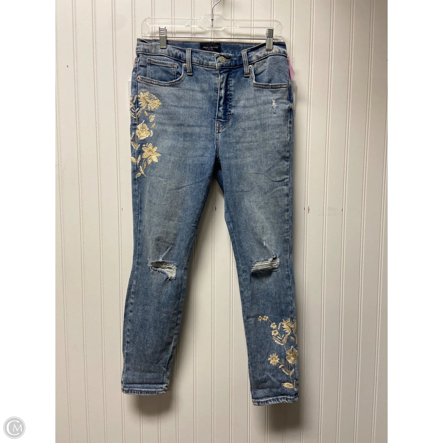 Jeans Skinny By Lucky Brand In Blue Denim, Size: 8