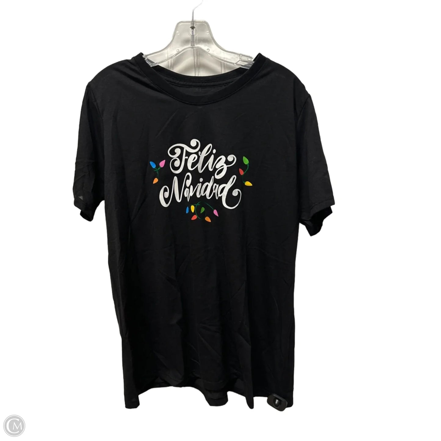 Top Short Sleeve Basic By Clothes Mentor In Black, Size: L