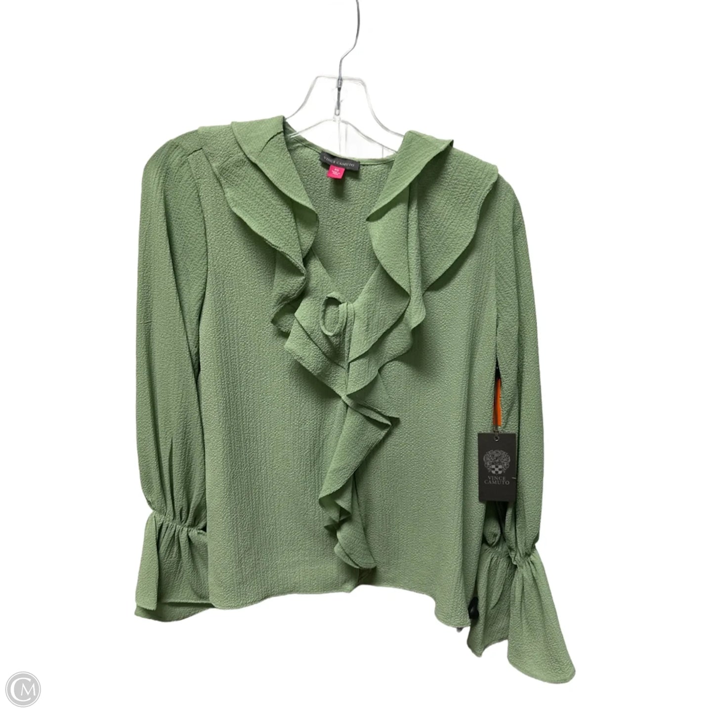 Top Long Sleeve By Vince Camuto In Green, Size: Xs