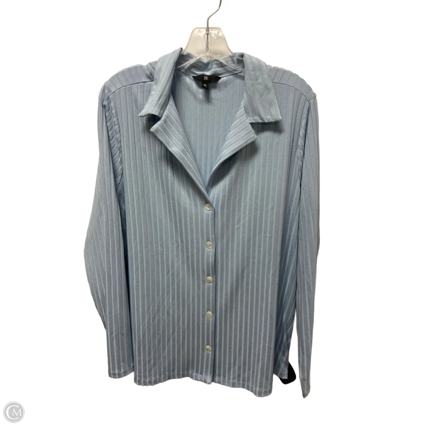 Top Long Sleeve By Banana Republic In Blue, Size: Xl