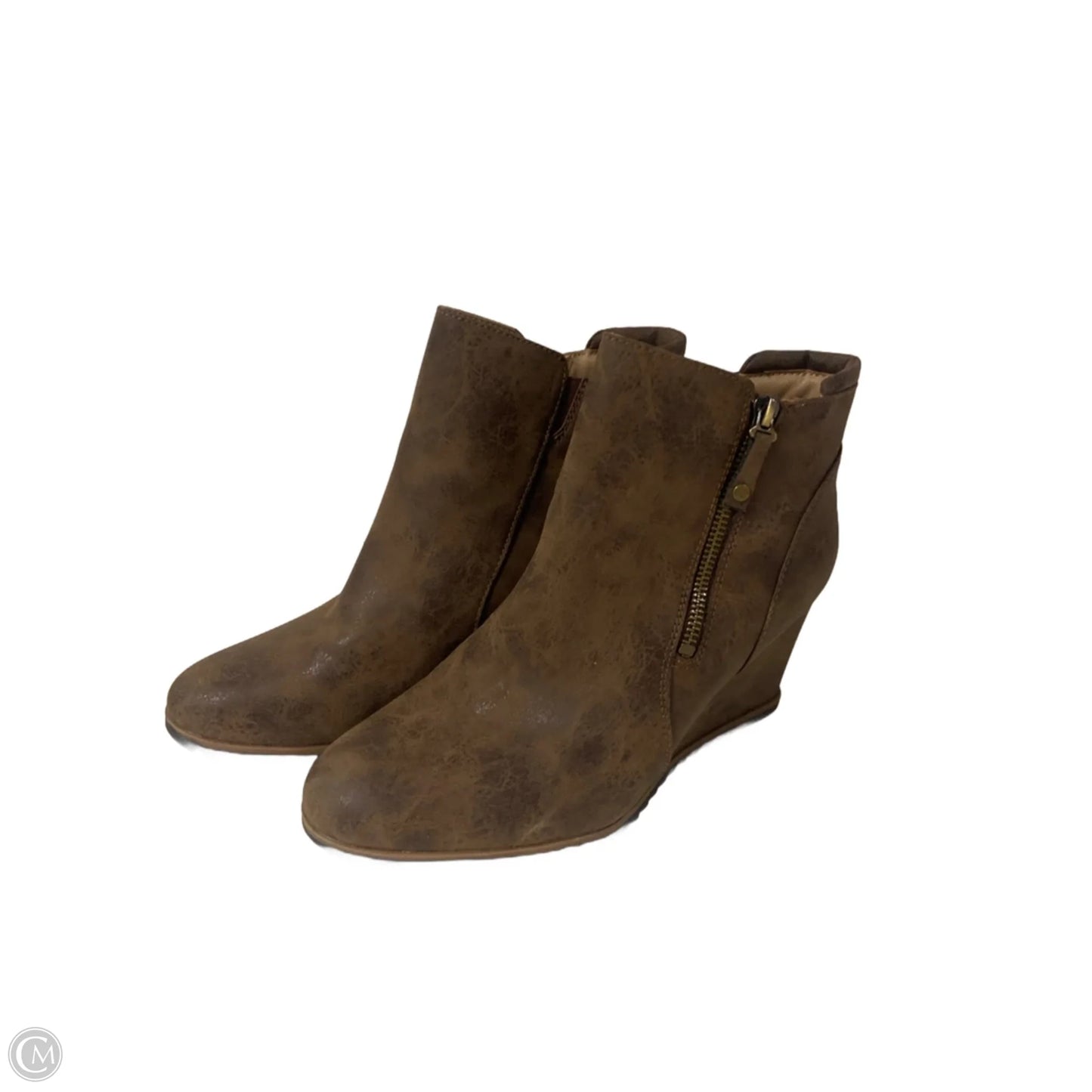 Boots Ankle Heels By Naturalizer In Brown, Size: 9
