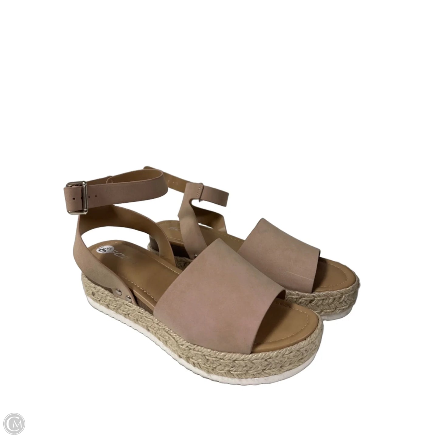 Sandals Heels Wedge By Soda In Pink, Size: 9.5