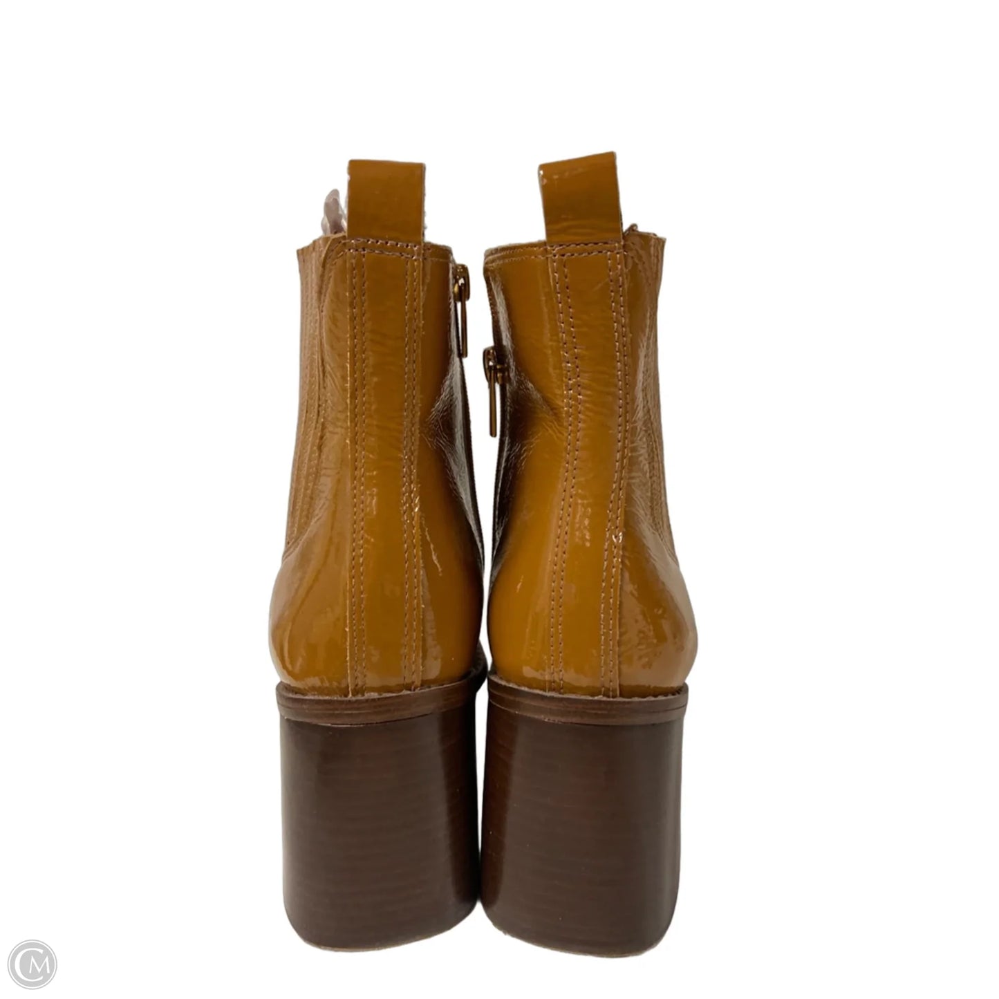 Boots Ankle Heels By Clothes Mentor In Brown, Size: 7.5