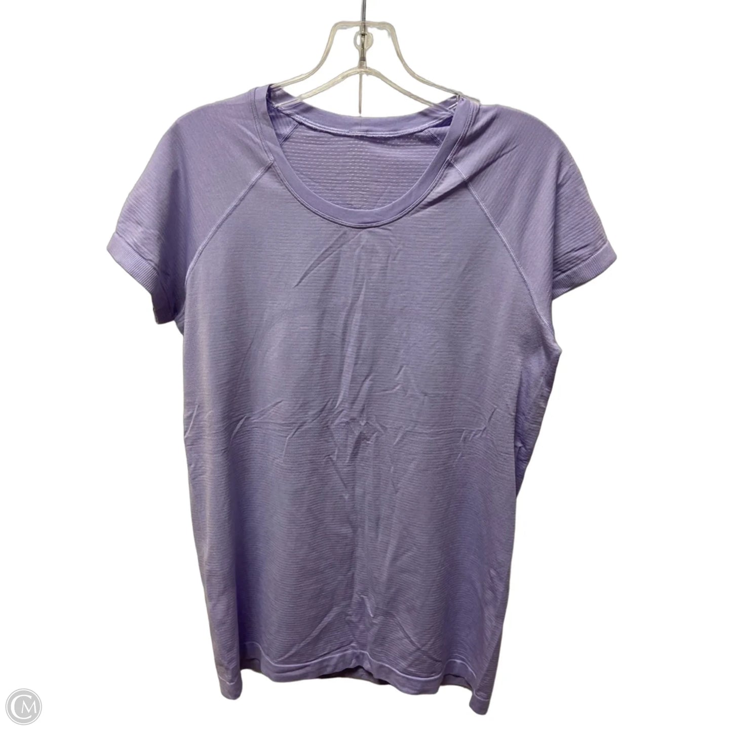 Athletic Top Short Sleeve By Lululemon In Purple, Size: M