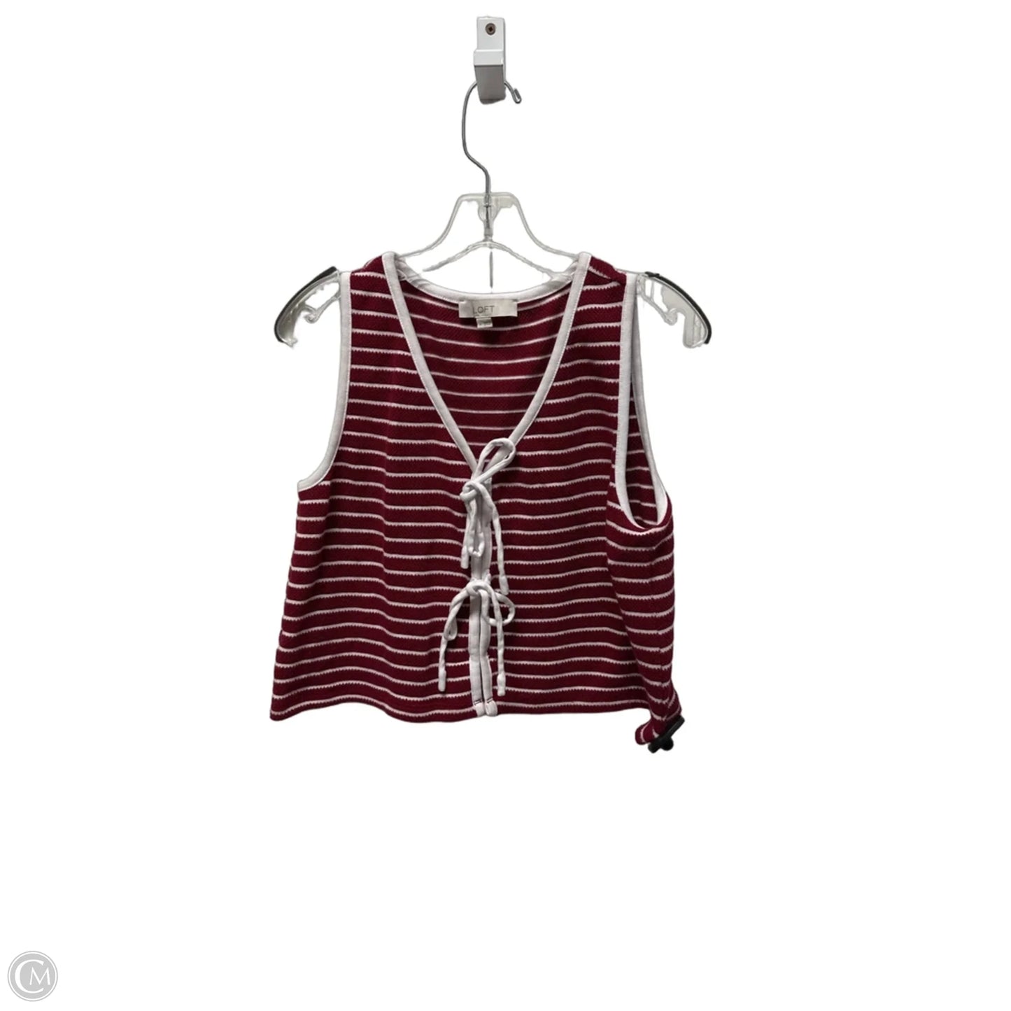 Top Sleeveless Basic By Loft In Striped Pattern, Size: M