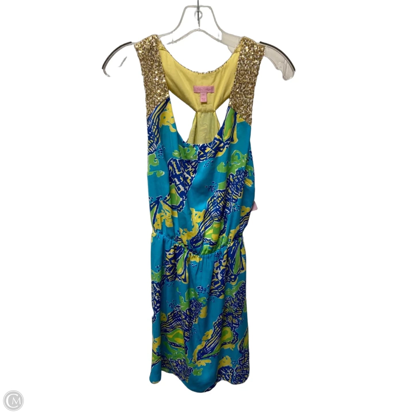 Dress Designer By Lilly Pulitzer In Blue & Green, Size: M