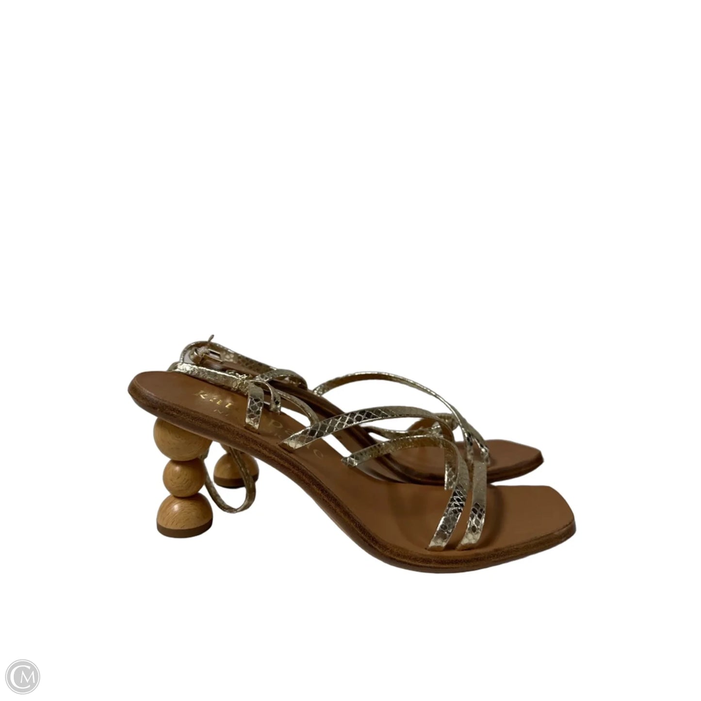 Sandals Designer By Kate Spade In Gold, Size: 7.5