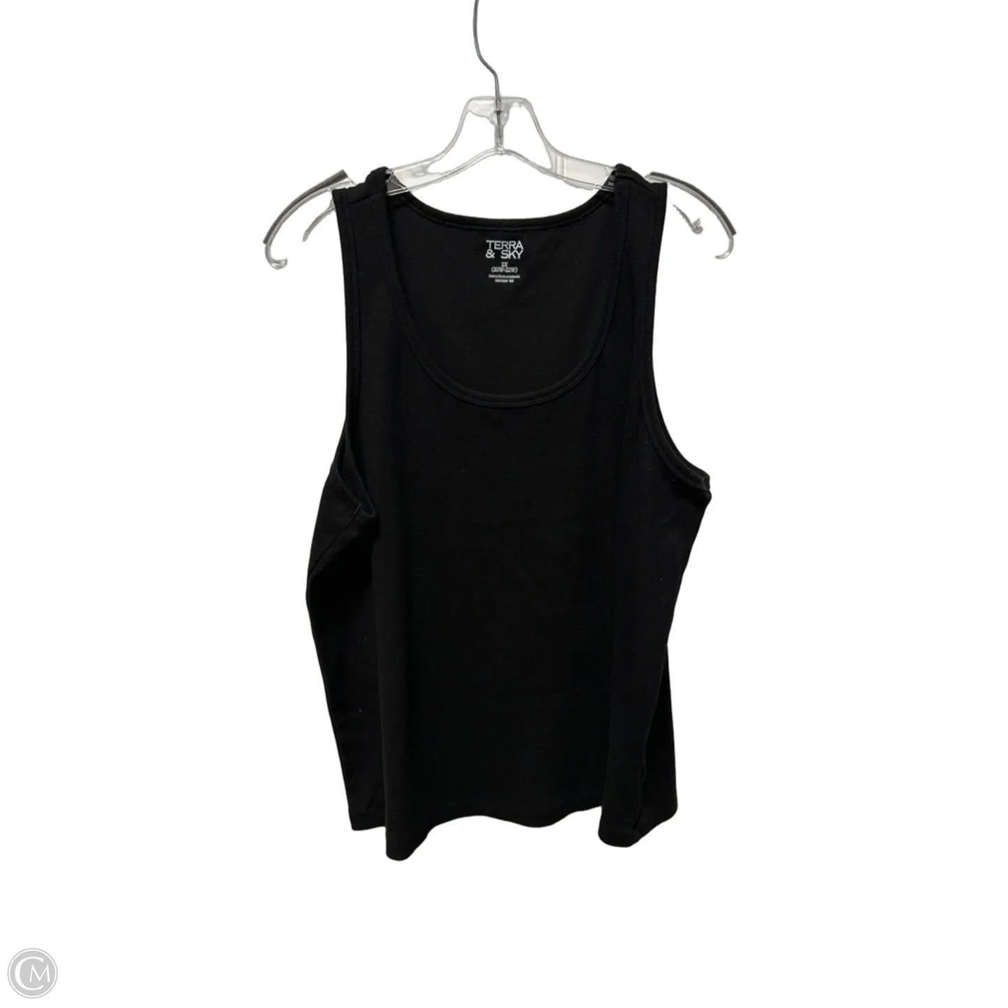 Top Sleeveless Basic By Terra & Sky In Black, Size: 2x