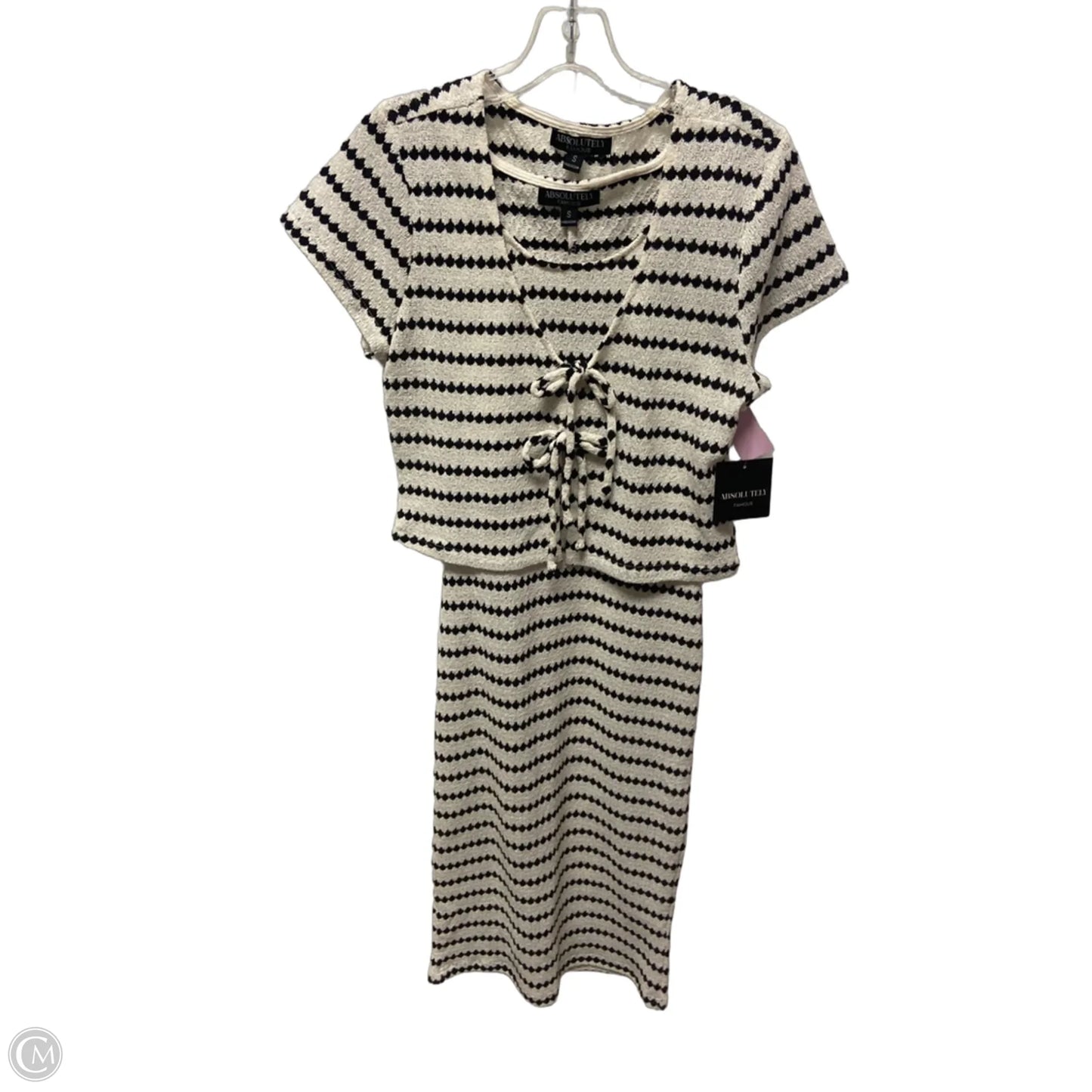 Dress Set 2pc By Absolutely Famous In Black & White, Size: S