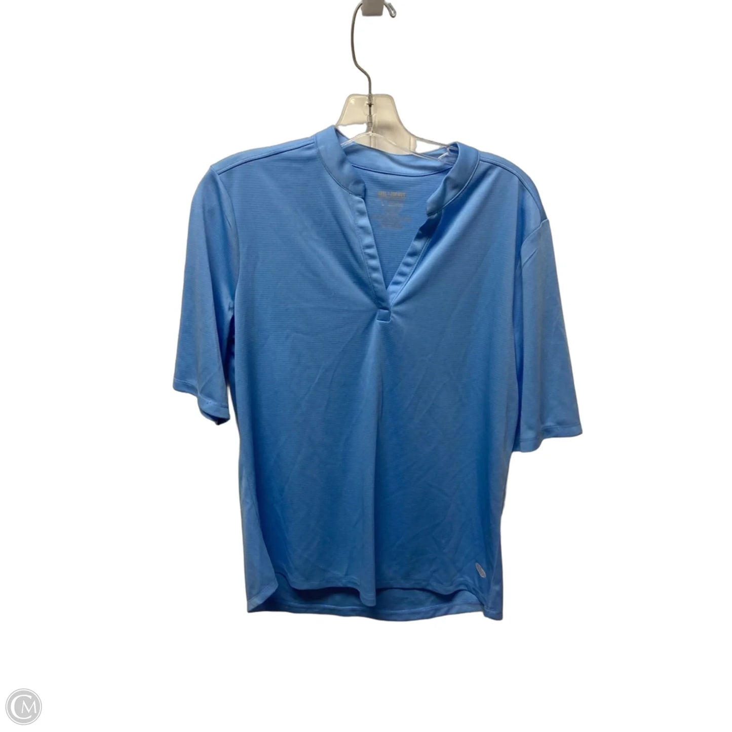 Athletic Top Short Sleeve By Reel Legends In Blue, Size: L