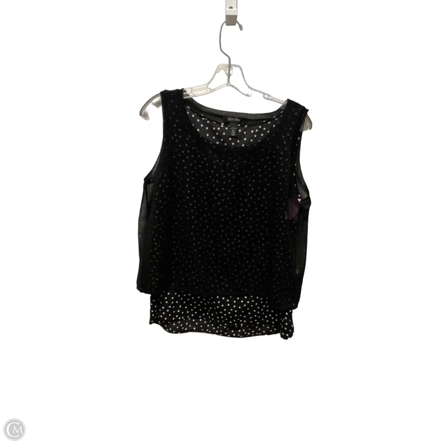 Top Sleeveless By White House Black Market In Polkadot Pattern, Size: S