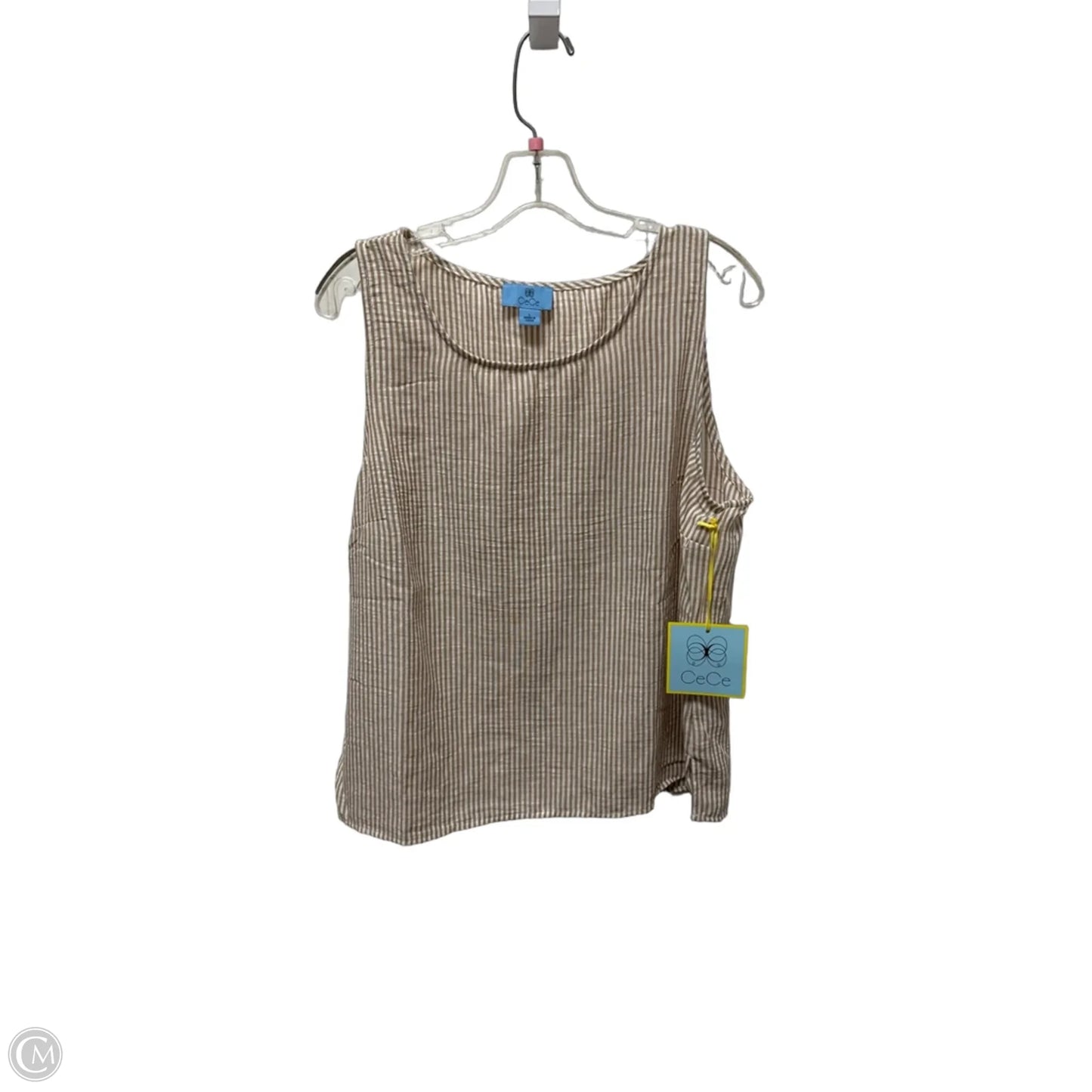 Top Sleeveless Basic By Cece In Striped Pattern, Size: L